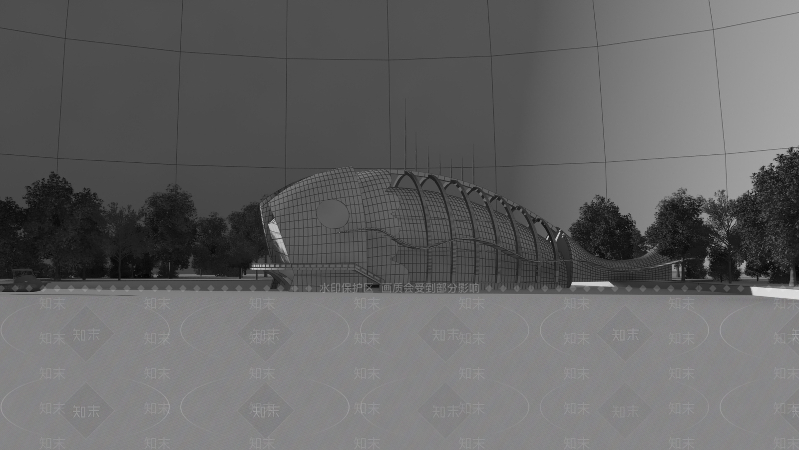 现代艺术风格建筑3D模型下载【ID:1183677295】