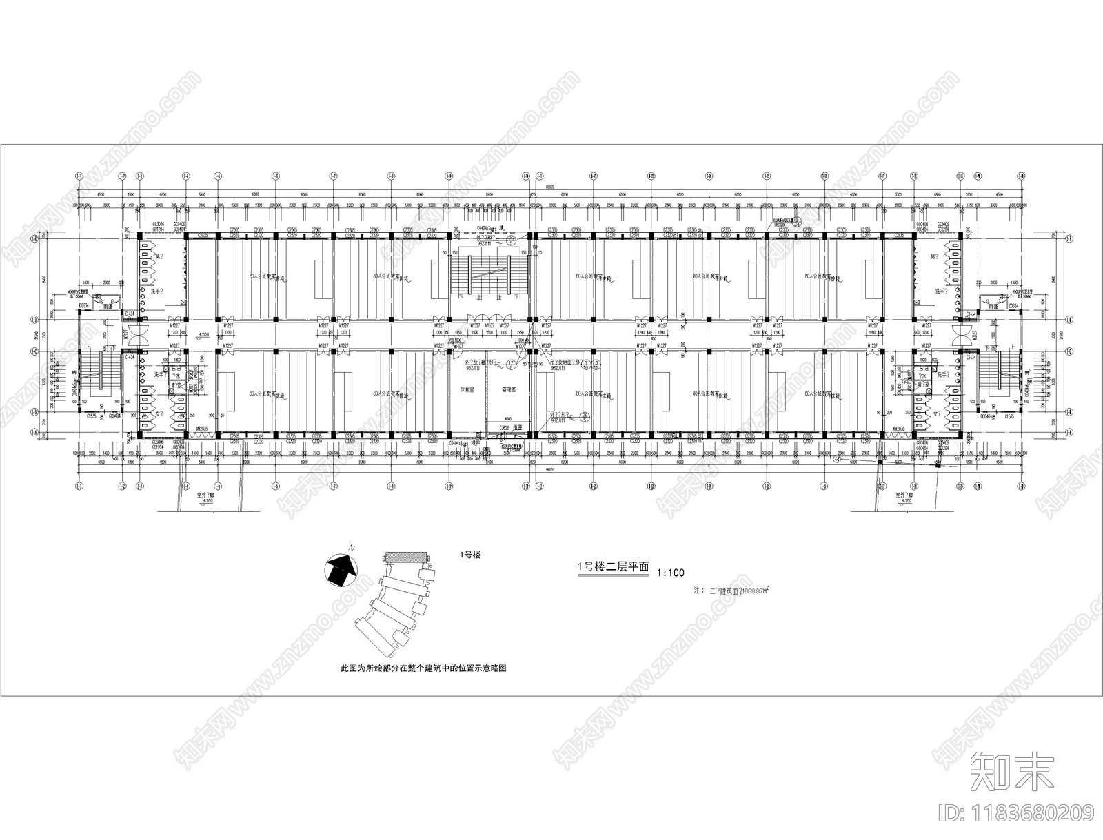 现代其他教育空间cad施工图下载【ID:1183680209】