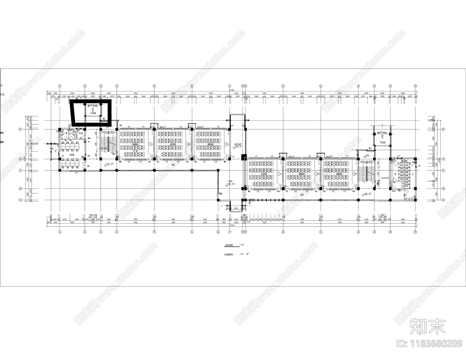 现代其他教育空间cad施工图下载【ID:1183680209】