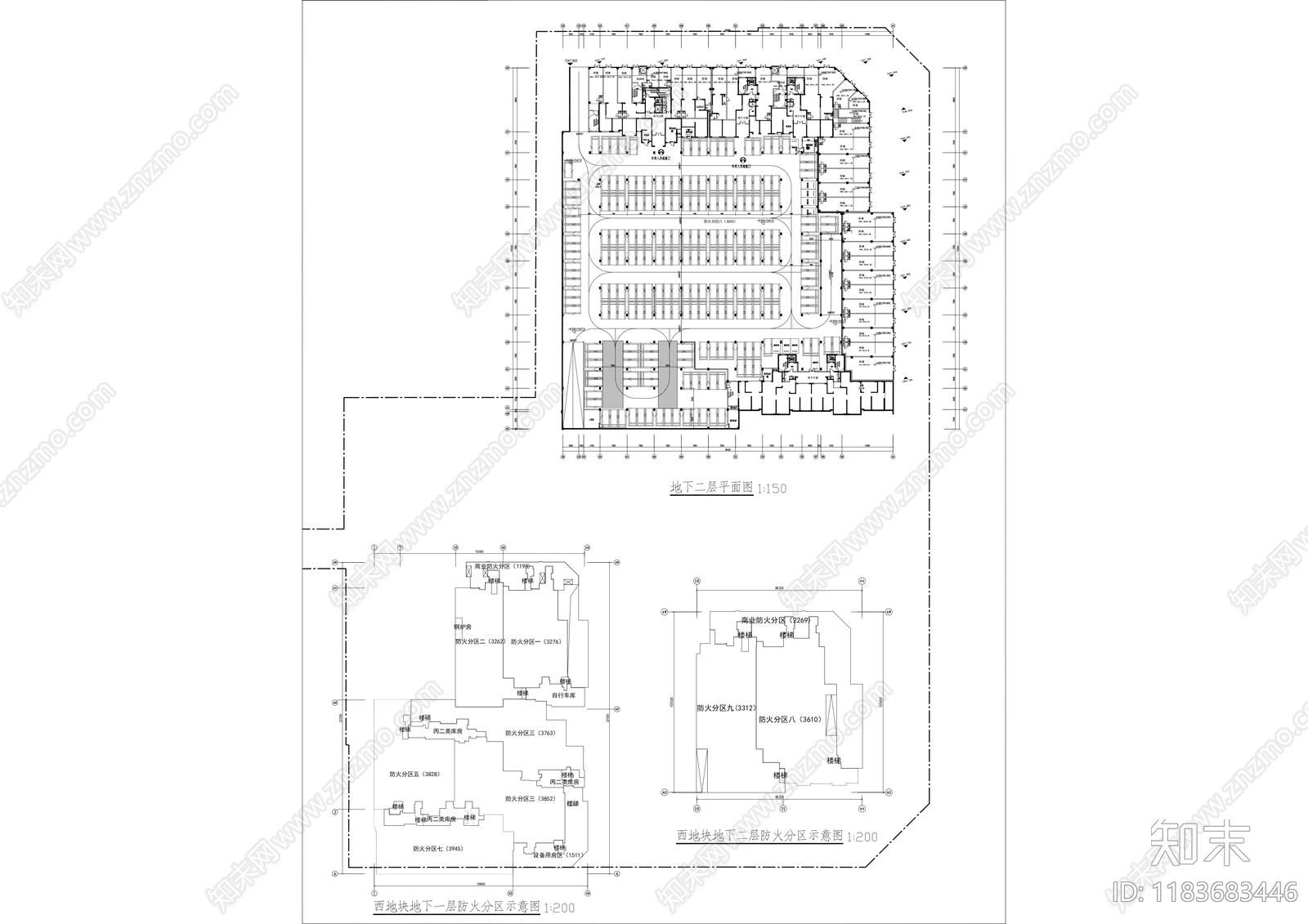 现代住宅楼建筑cad施工图下载【ID:1183683446】