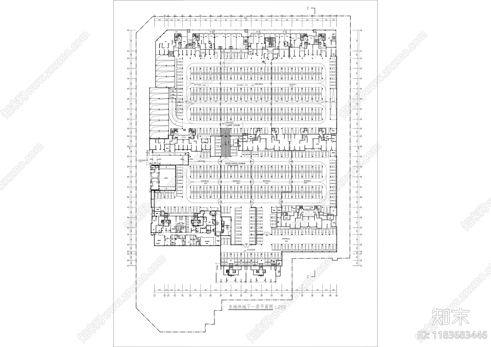 现代住宅楼建筑cad施工图下载【ID:1183683446】