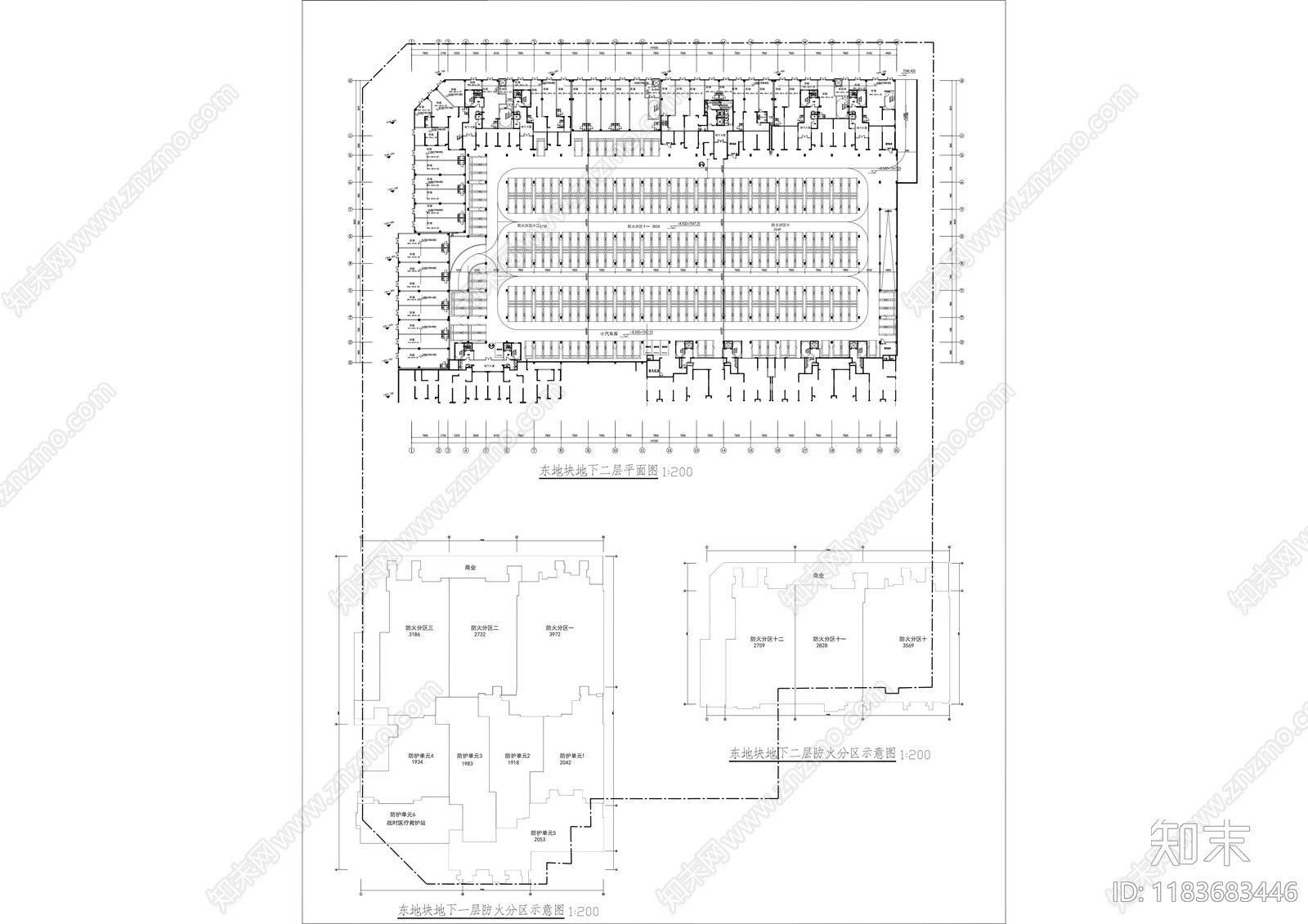 现代住宅楼建筑cad施工图下载【ID:1183683446】