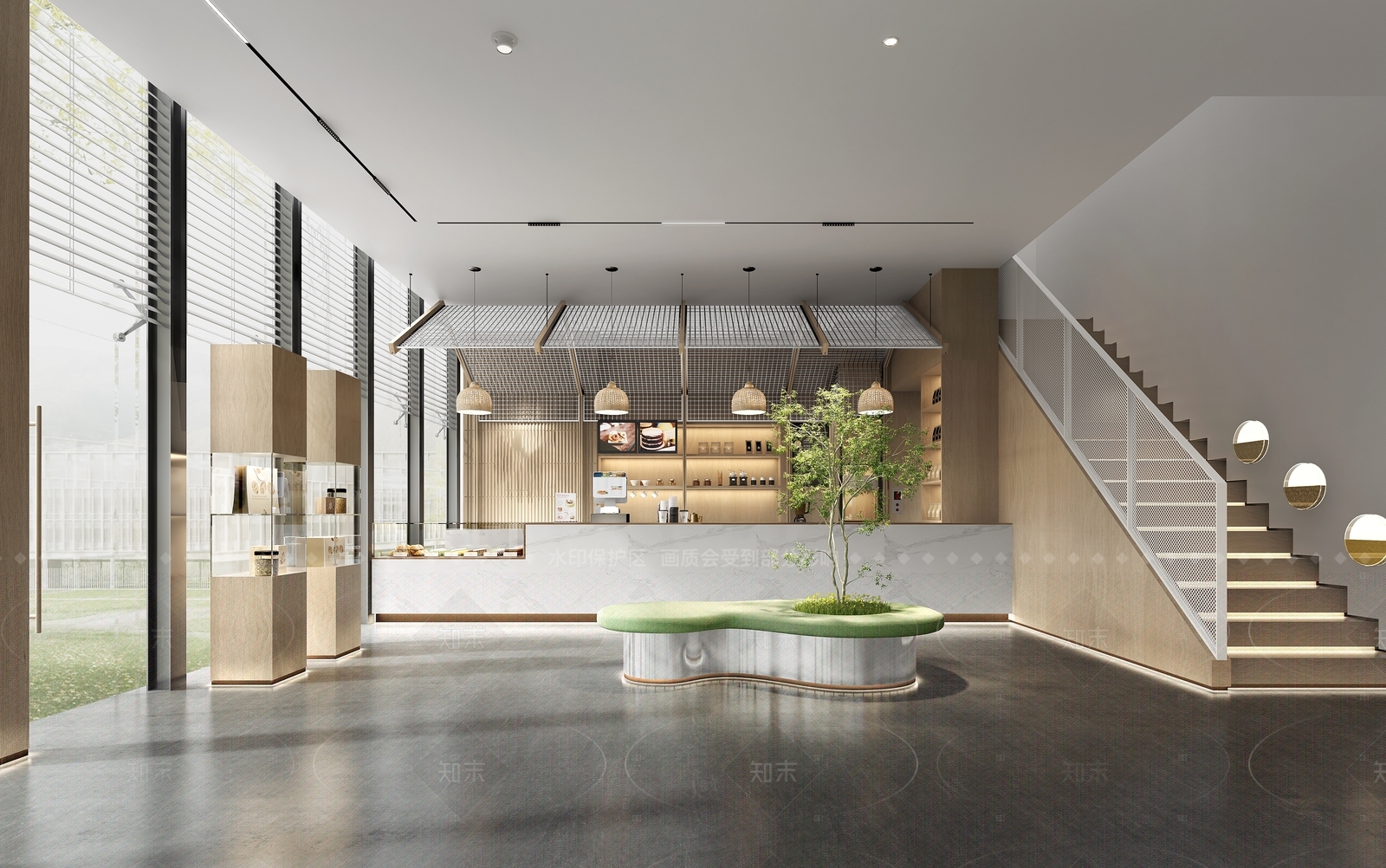 工业原木零食店3D模型下载【ID:1183686858】