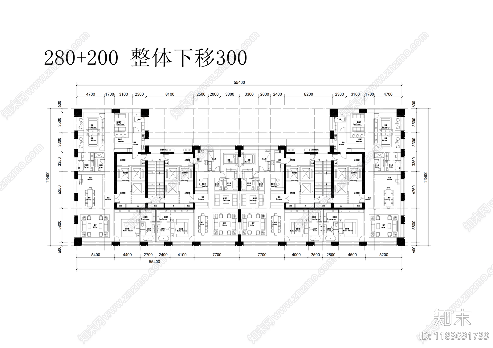 现代办公楼建筑cad施工图下载【ID:1183691739】