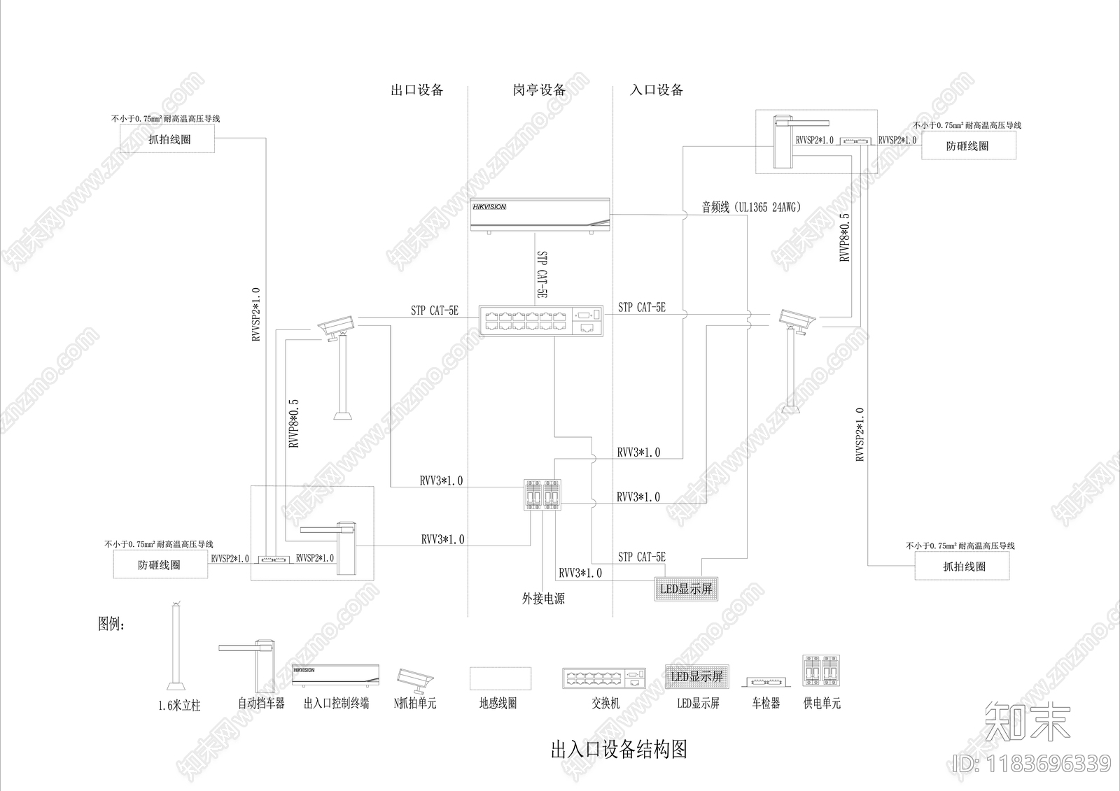 现代停车场cad施工图下载【ID:1183696339】