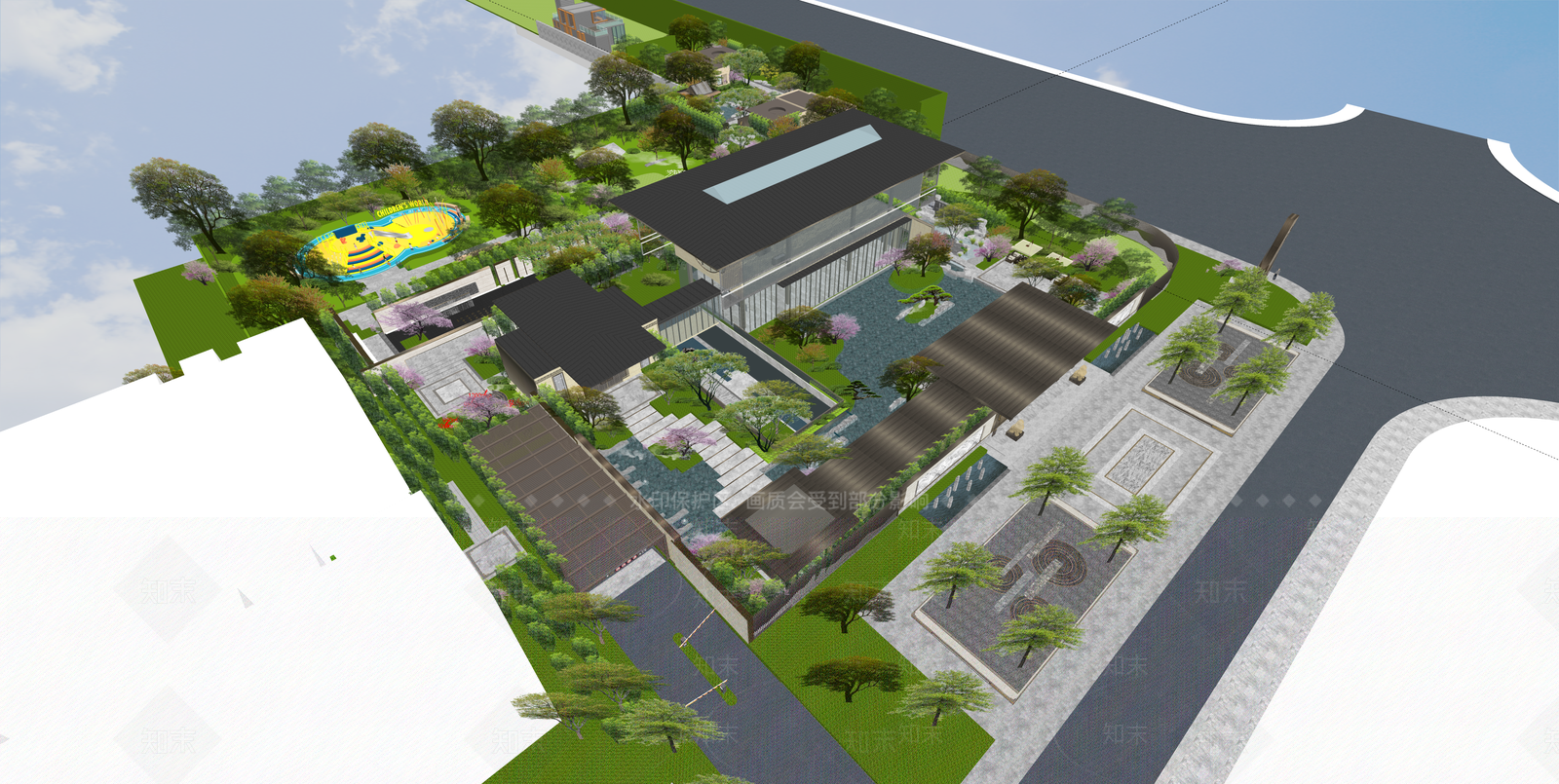 新中式其他商业建筑SU模型下载【ID:1183696459】