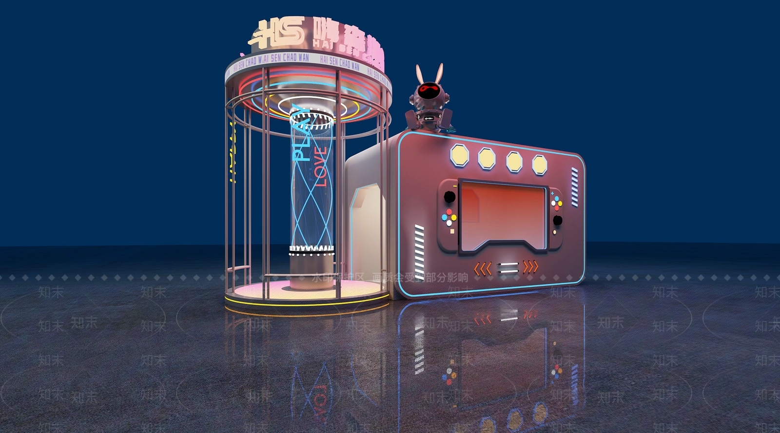 现代工业艺术风格建筑3D模型下载【ID:1183698515】