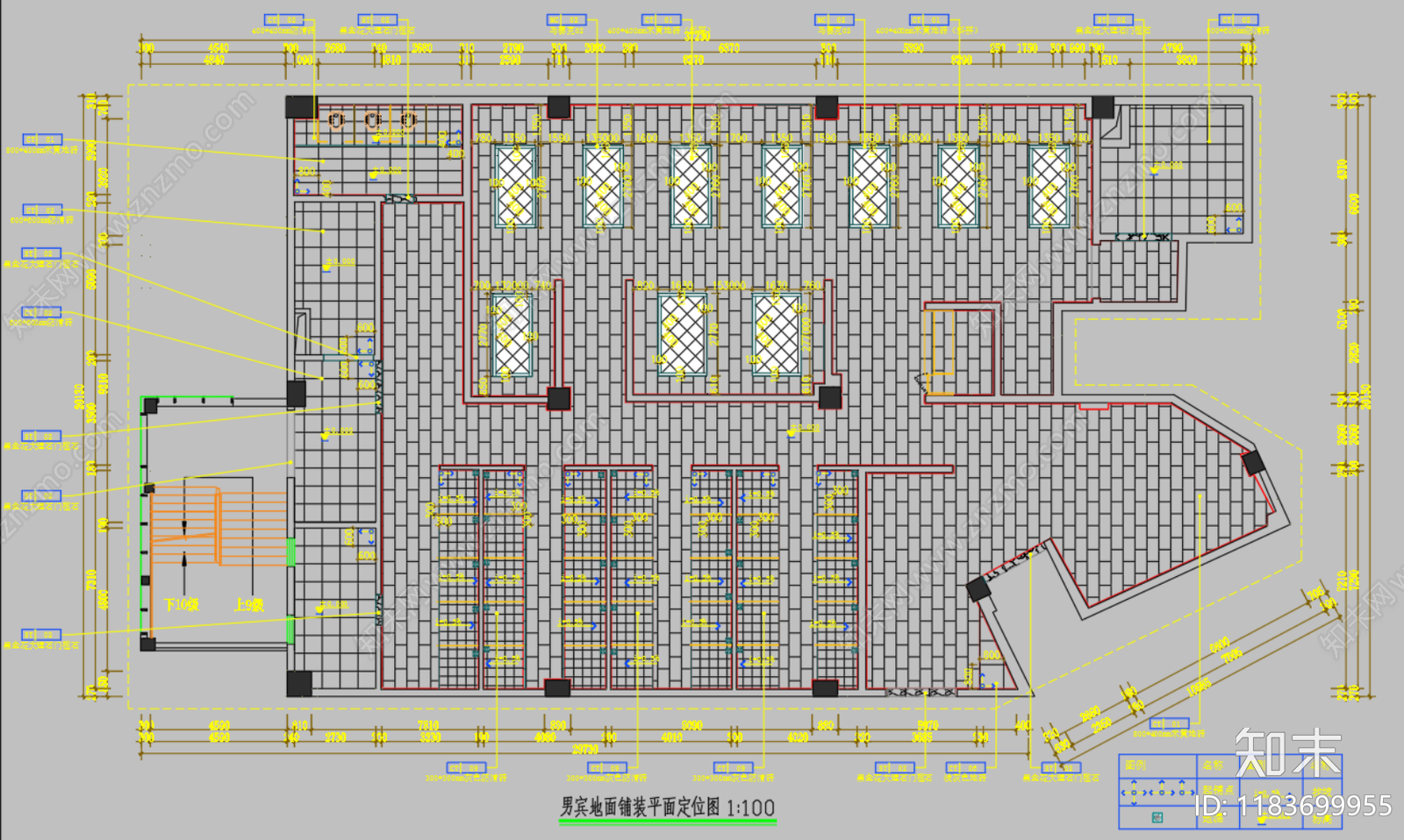 新中式中式酒店cad施工图下载【ID:1183699955】