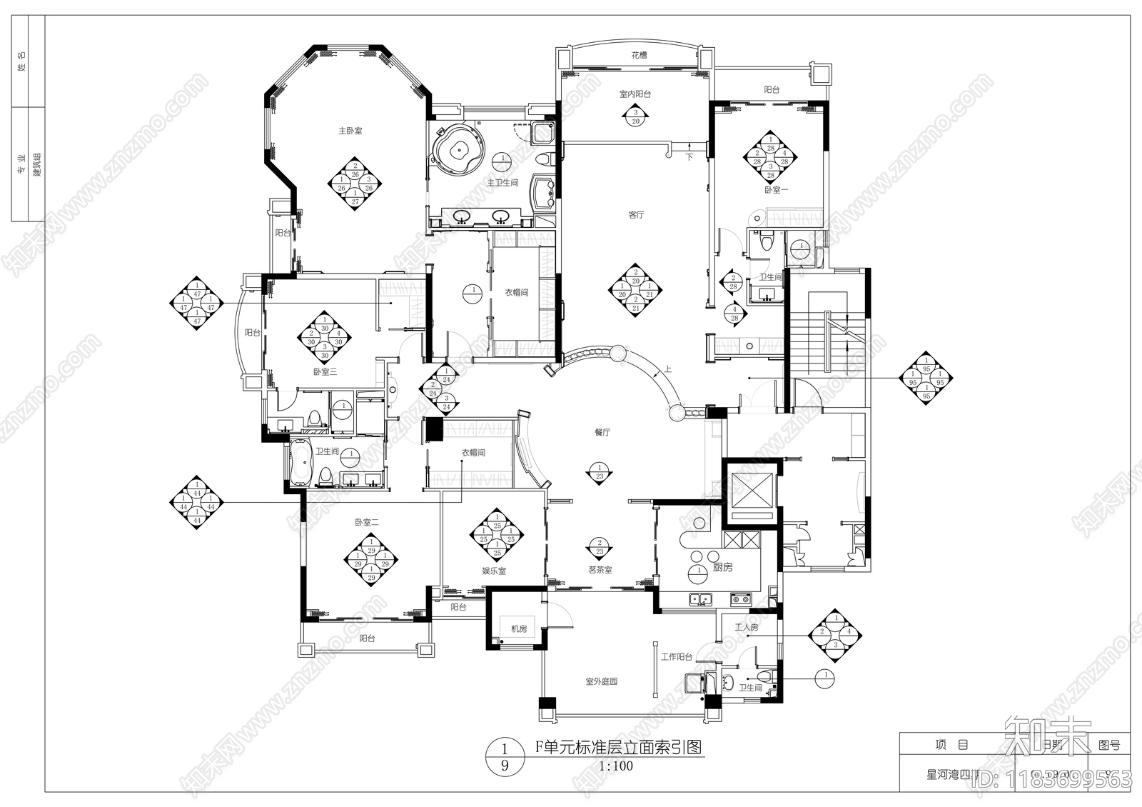 平层cad施工图下载【ID:1183699563】