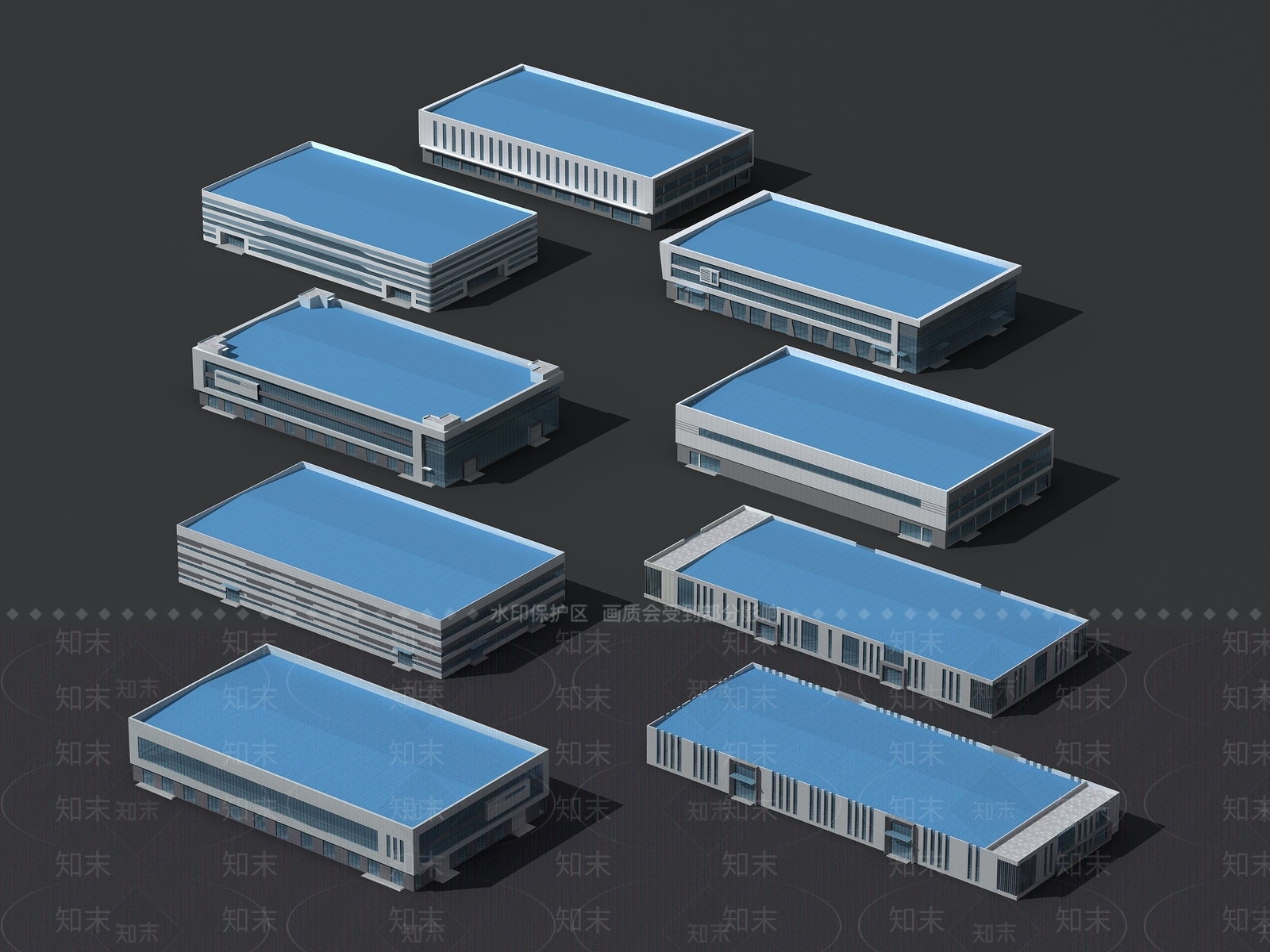 现代厂房3D模型下载【ID:1183706118】
