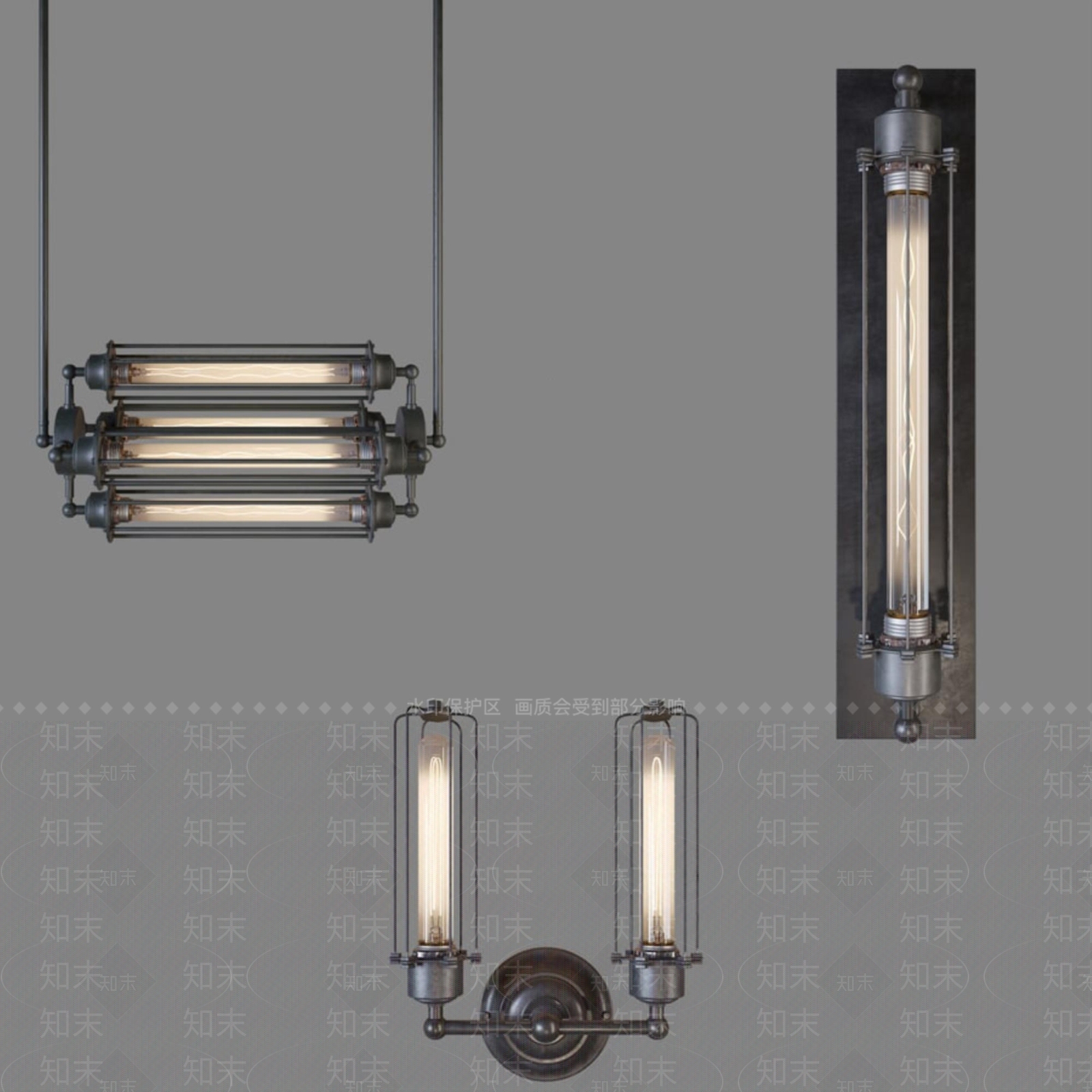 现代工业吊灯3D模型下载【ID:1183706577】