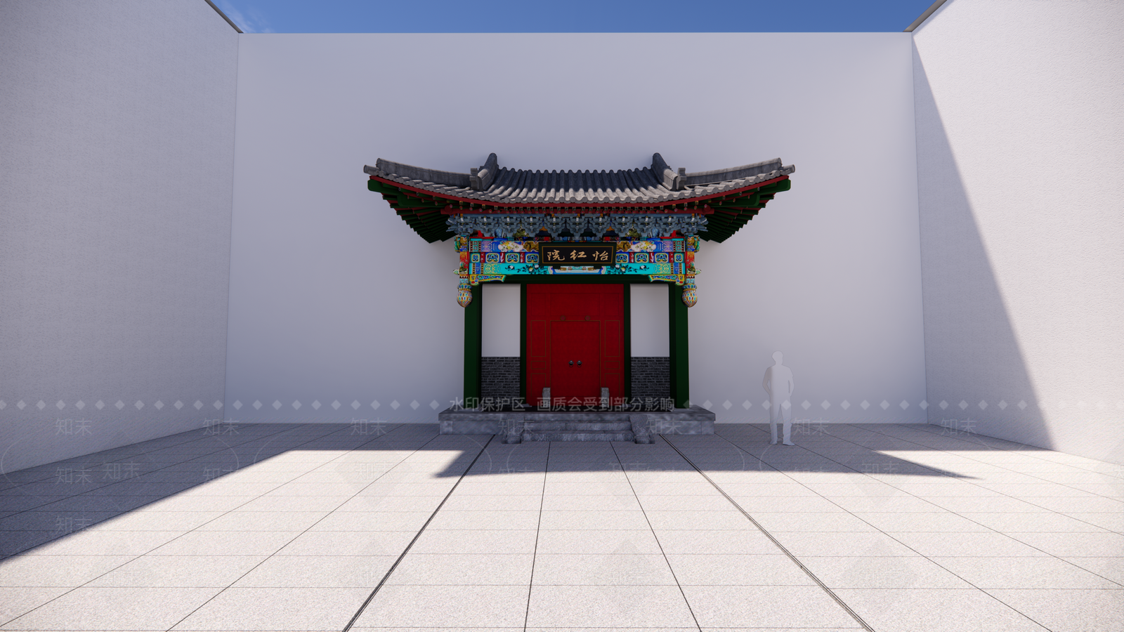 中式风格建筑SU模型下载【ID:1183712071】