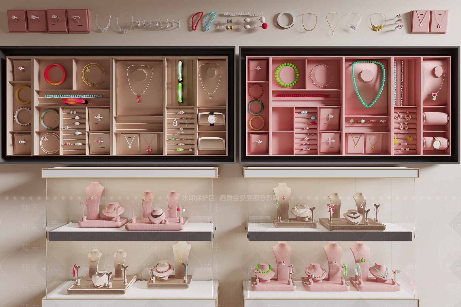 现代珠宝店3D模型下载【ID:1183722633】