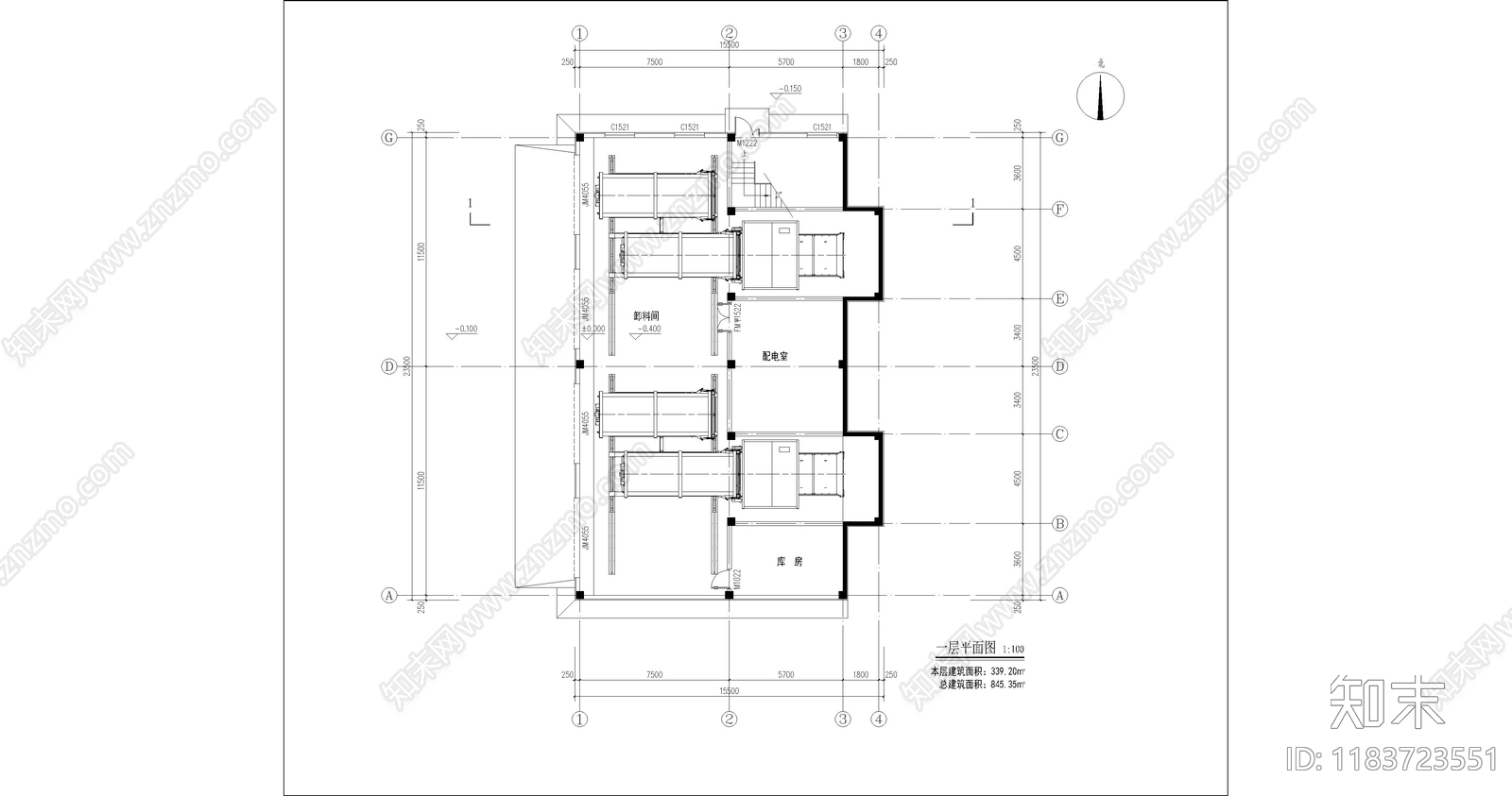 现代其他商业建筑cad施工图下载【ID:1183723551】