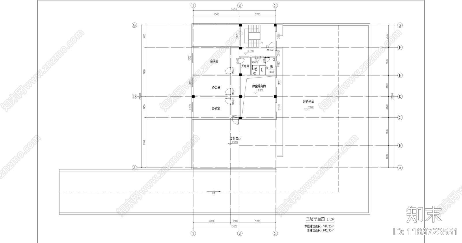 现代其他商业建筑cad施工图下载【ID:1183723551】