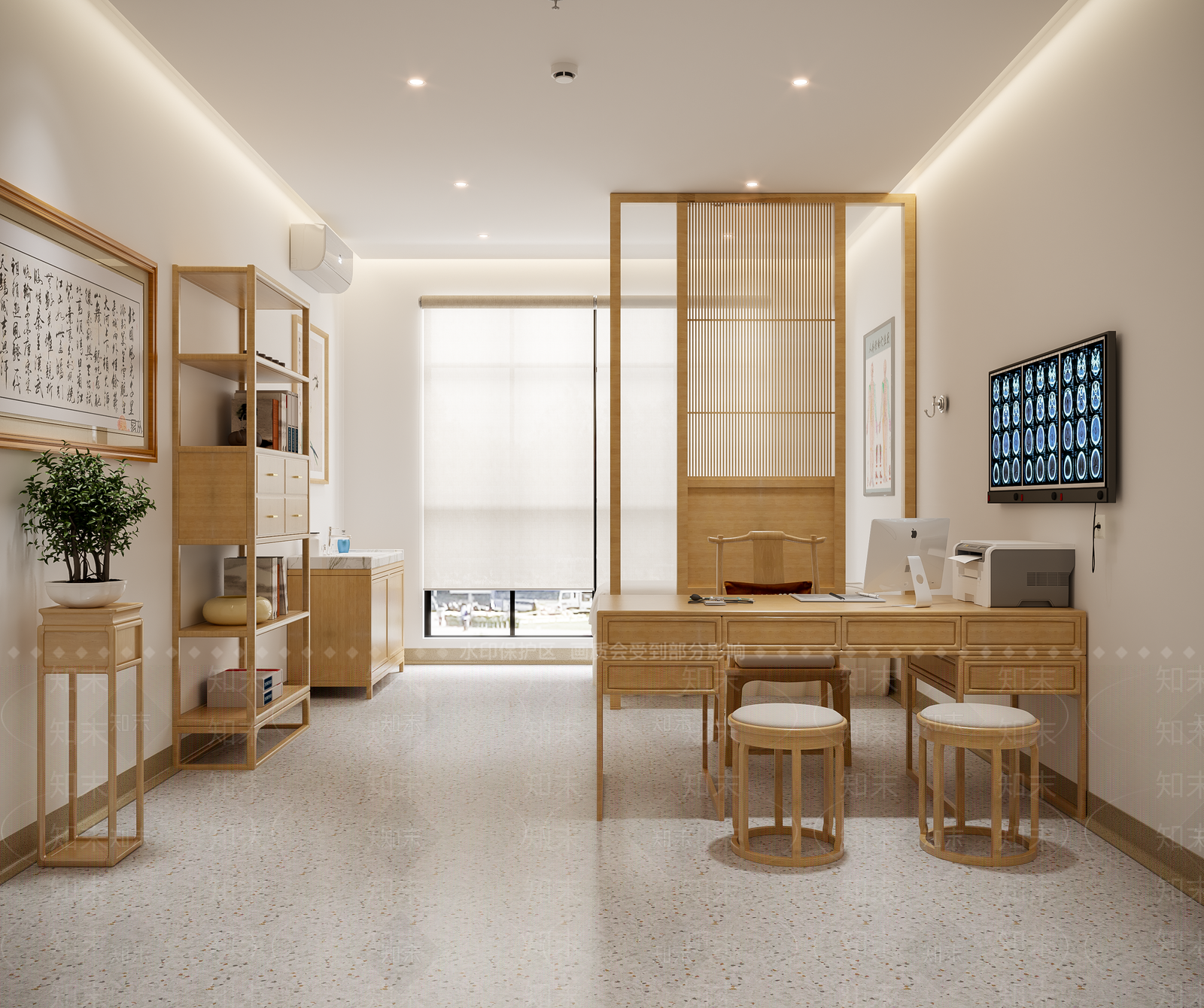 新中式中式医院3D模型下载【ID:1183725765】