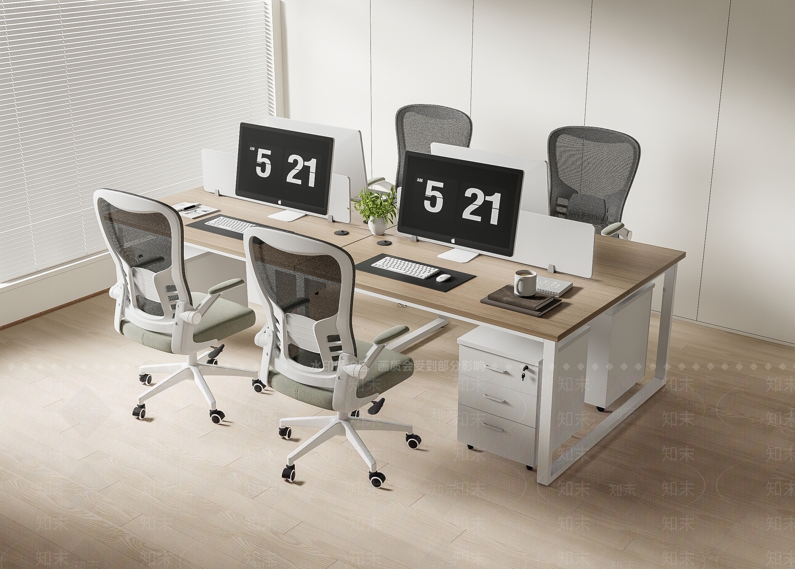 现代办公桌椅3D模型下载【ID:1183727420】