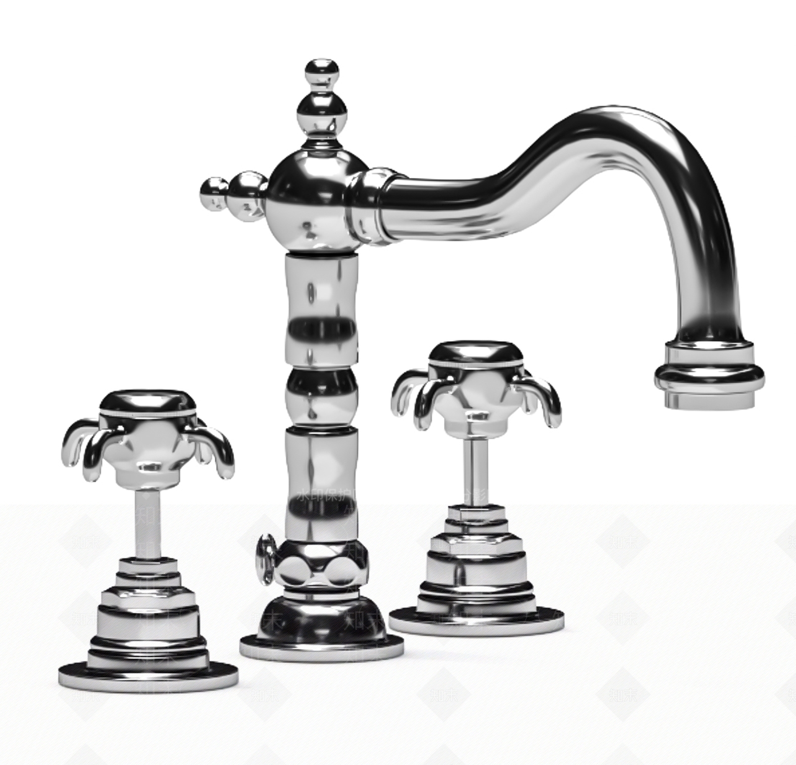 美式欧式水龙头SU模型下载【ID:1183728245】