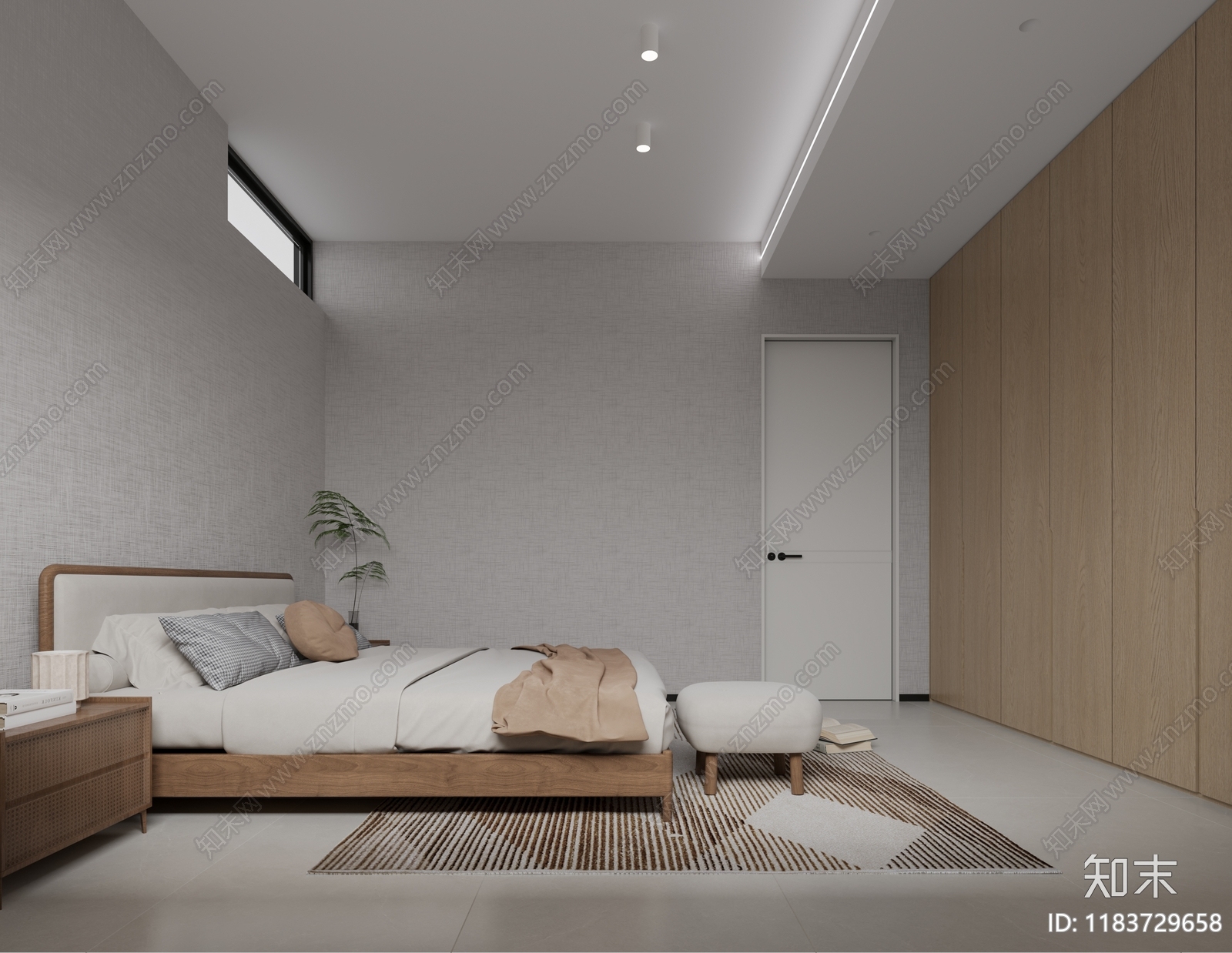 现代家居卧室3D模型下载【ID:1183729658】