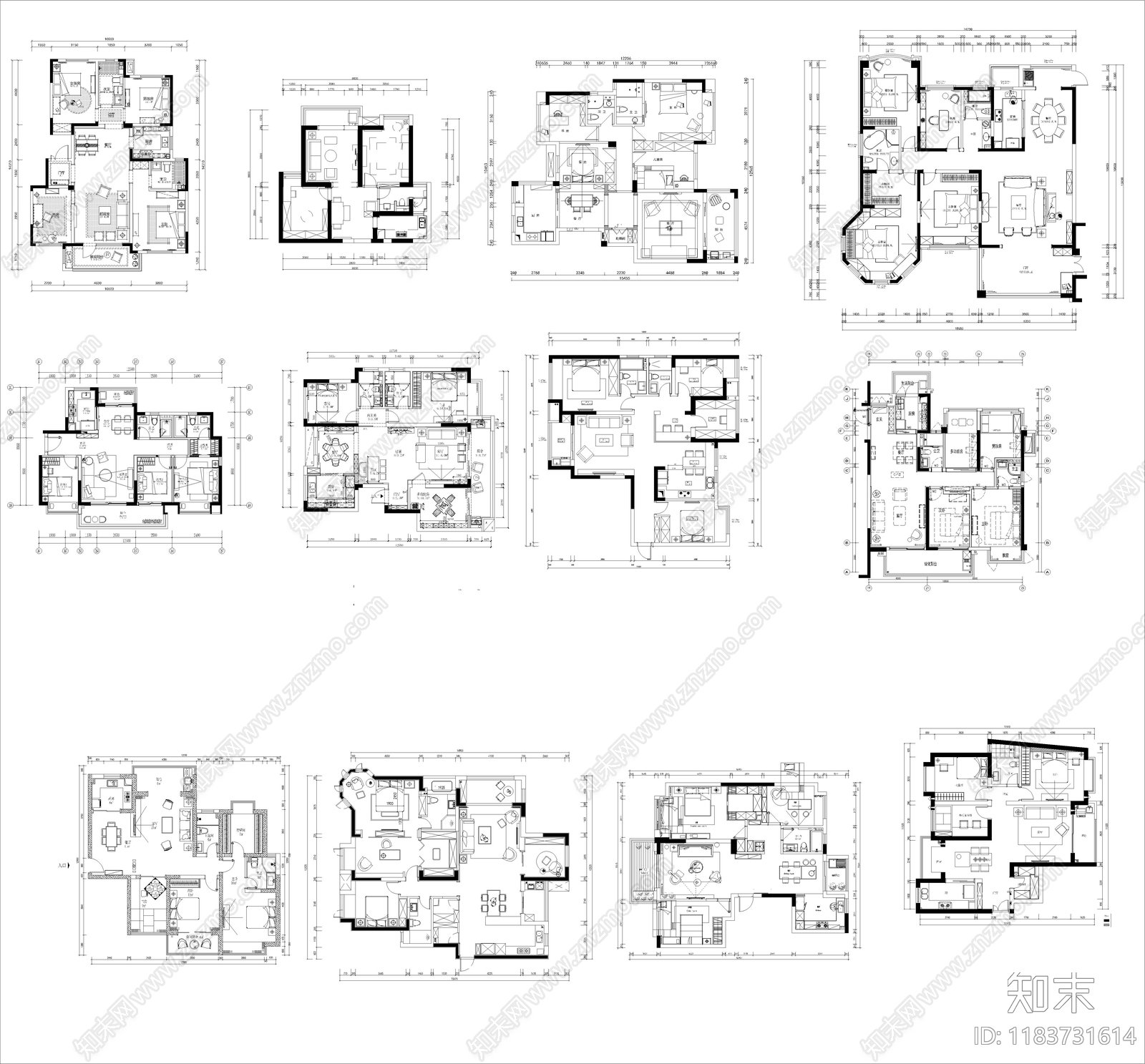 建筑平面图cad施工图下载【ID:1183731614】