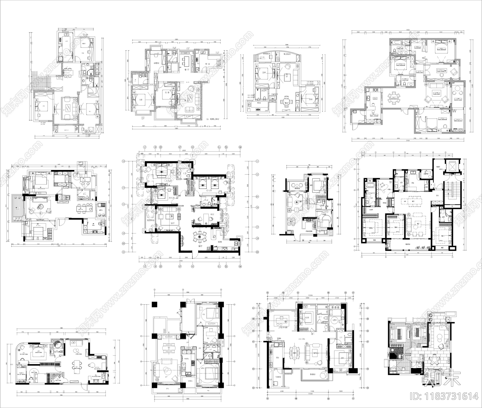 建筑平面图cad施工图下载【ID:1183731614】