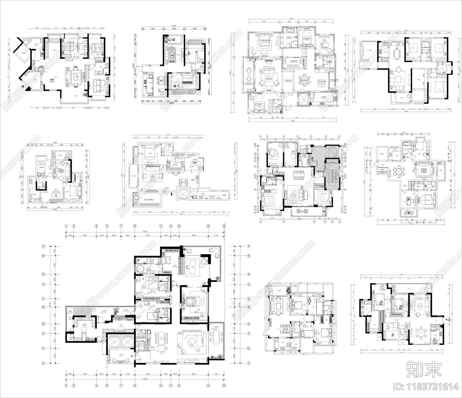 建筑平面图cad施工图下载【ID:1183731614】