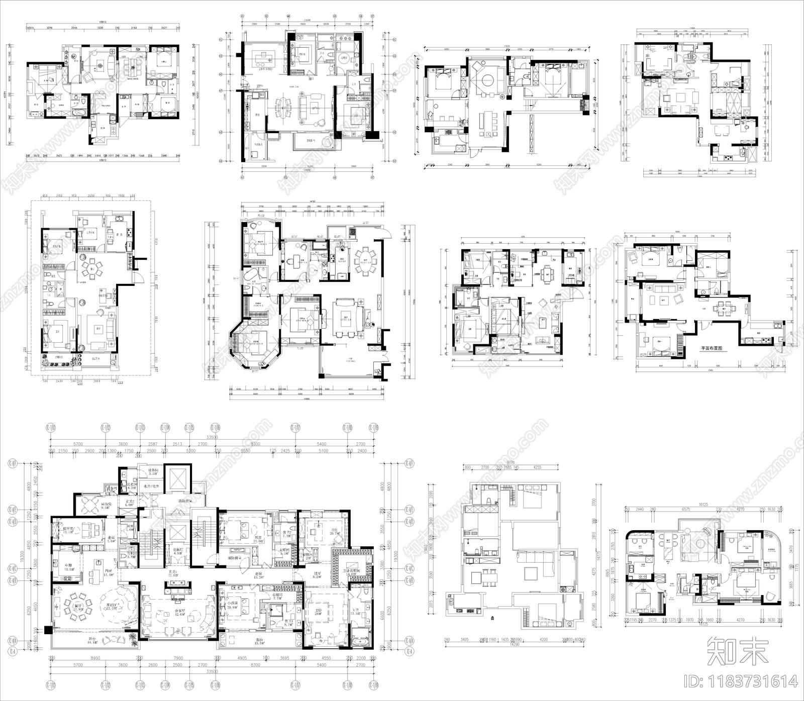 建筑平面图cad施工图下载【ID:1183731614】