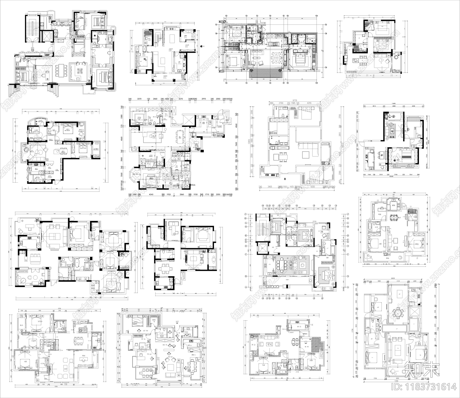 建筑平面图cad施工图下载【ID:1183731614】