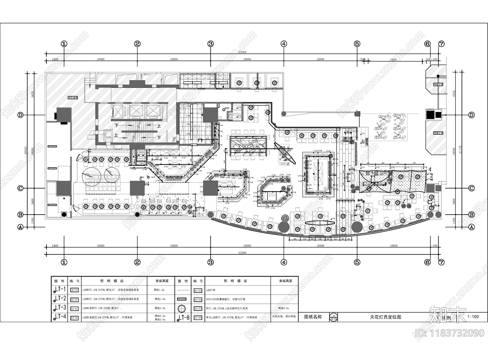 工业自助餐厅cad施工图下载【ID:1183732090】