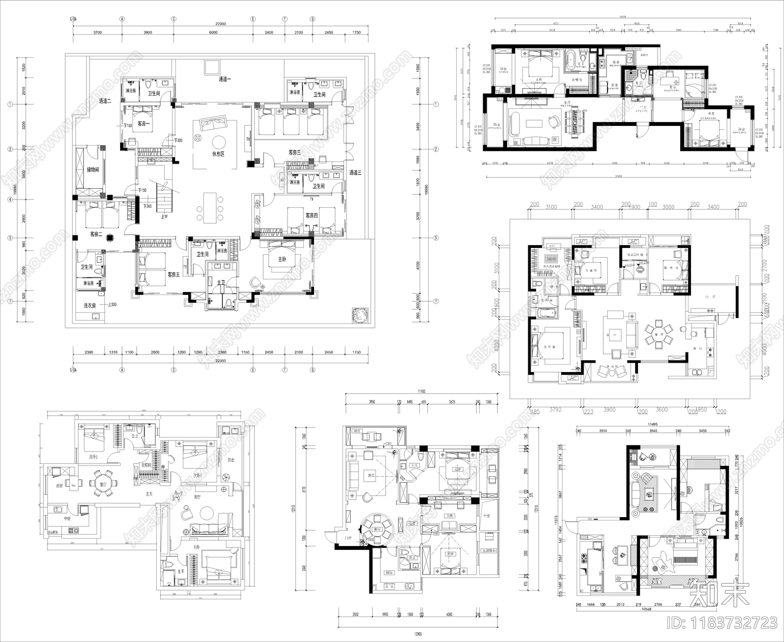 建筑平面图cad施工图下载【ID:1183732723】