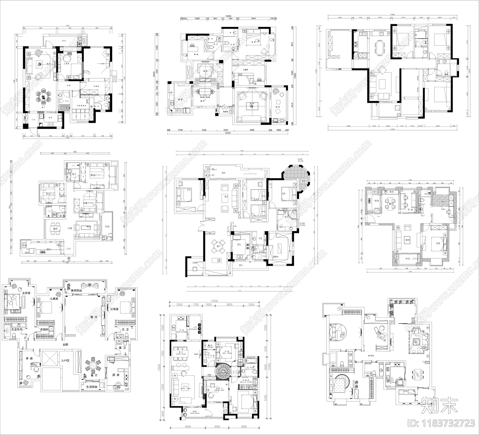 建筑平面图cad施工图下载【ID:1183732723】