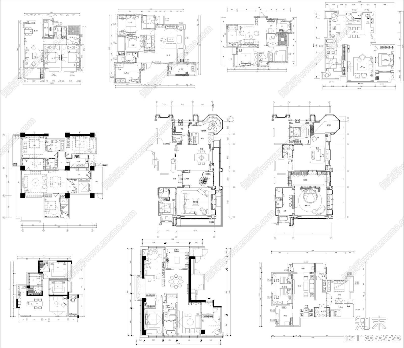 建筑平面图cad施工图下载【ID:1183732723】