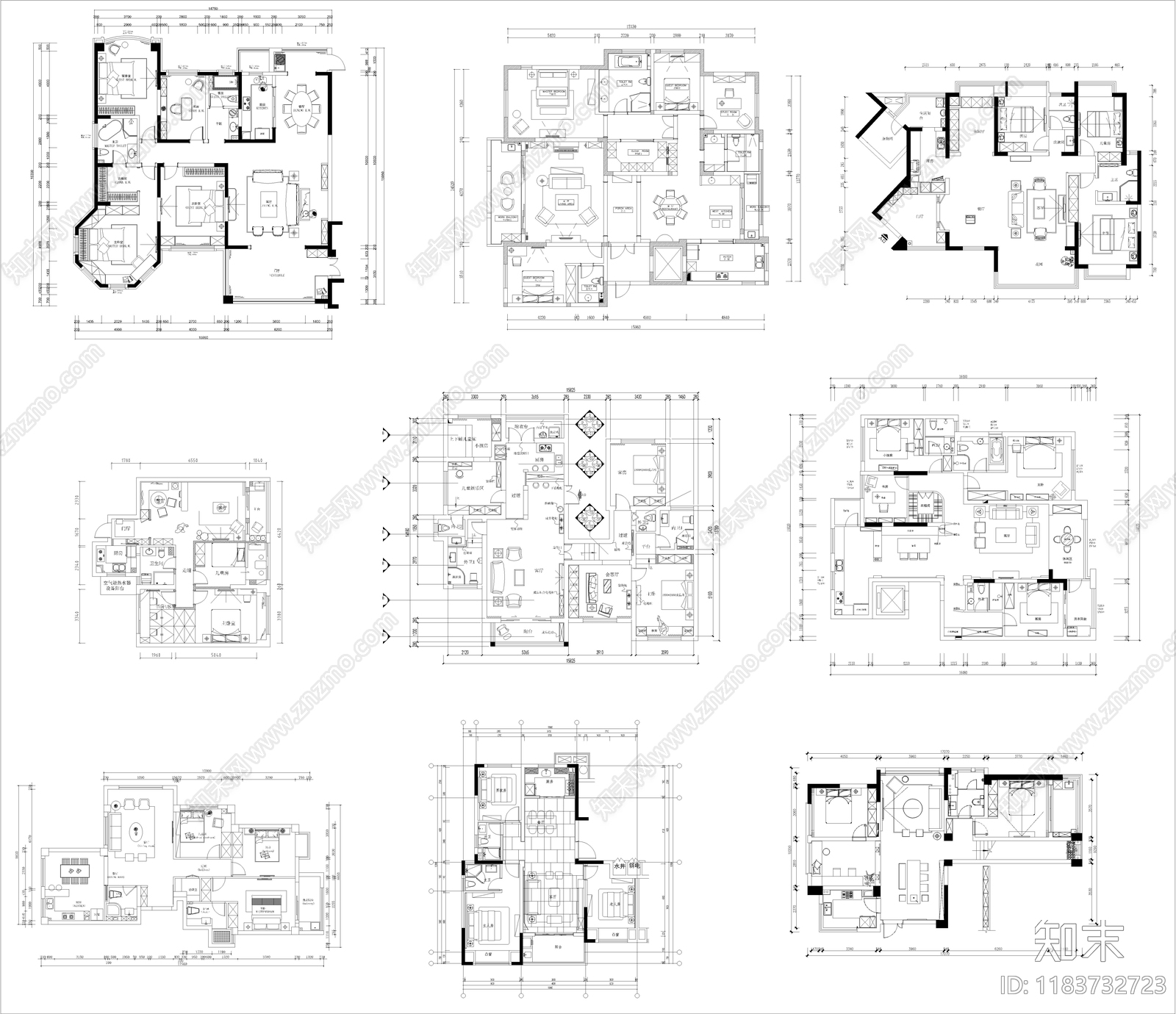 建筑平面图cad施工图下载【ID:1183732723】