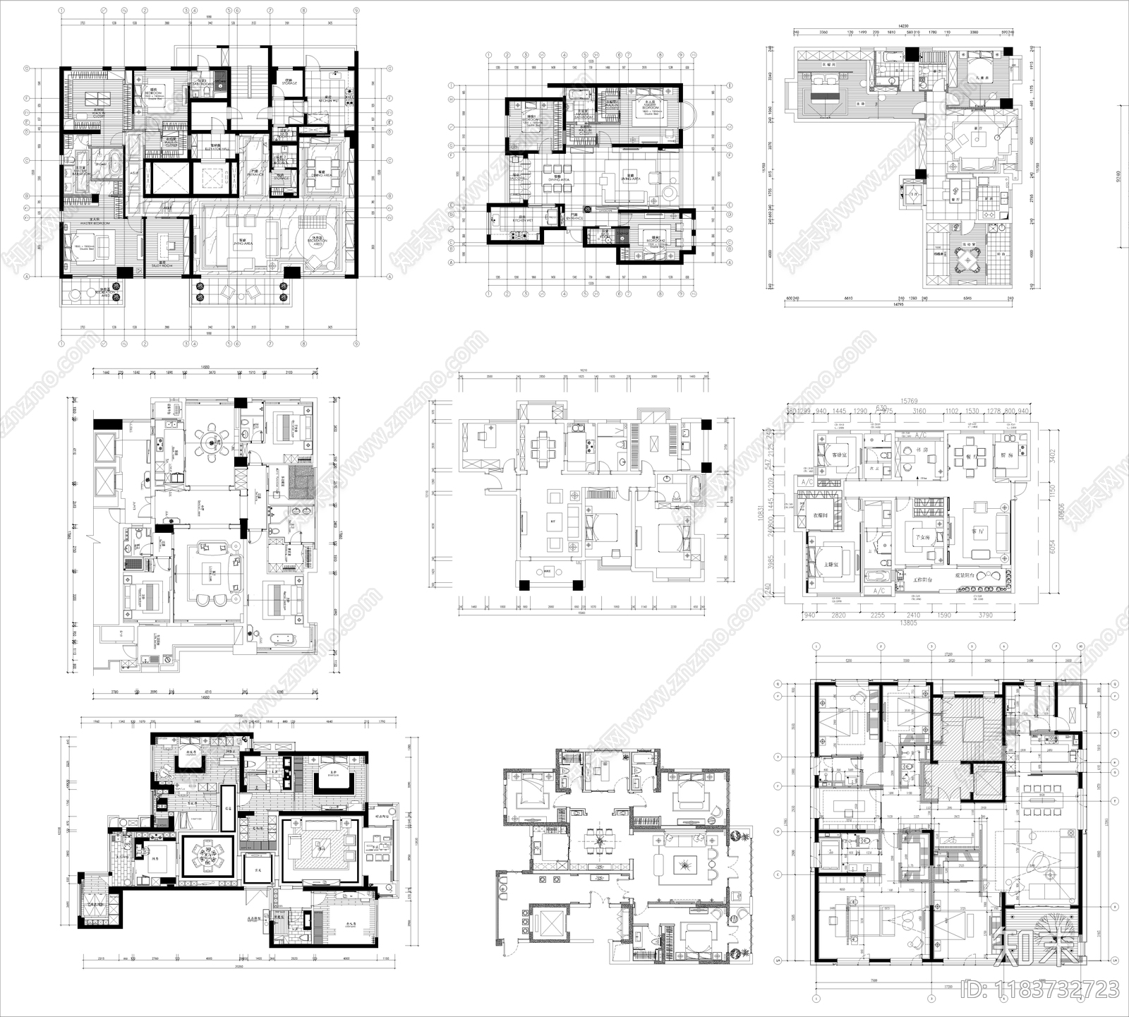 建筑平面图cad施工图下载【ID:1183732723】