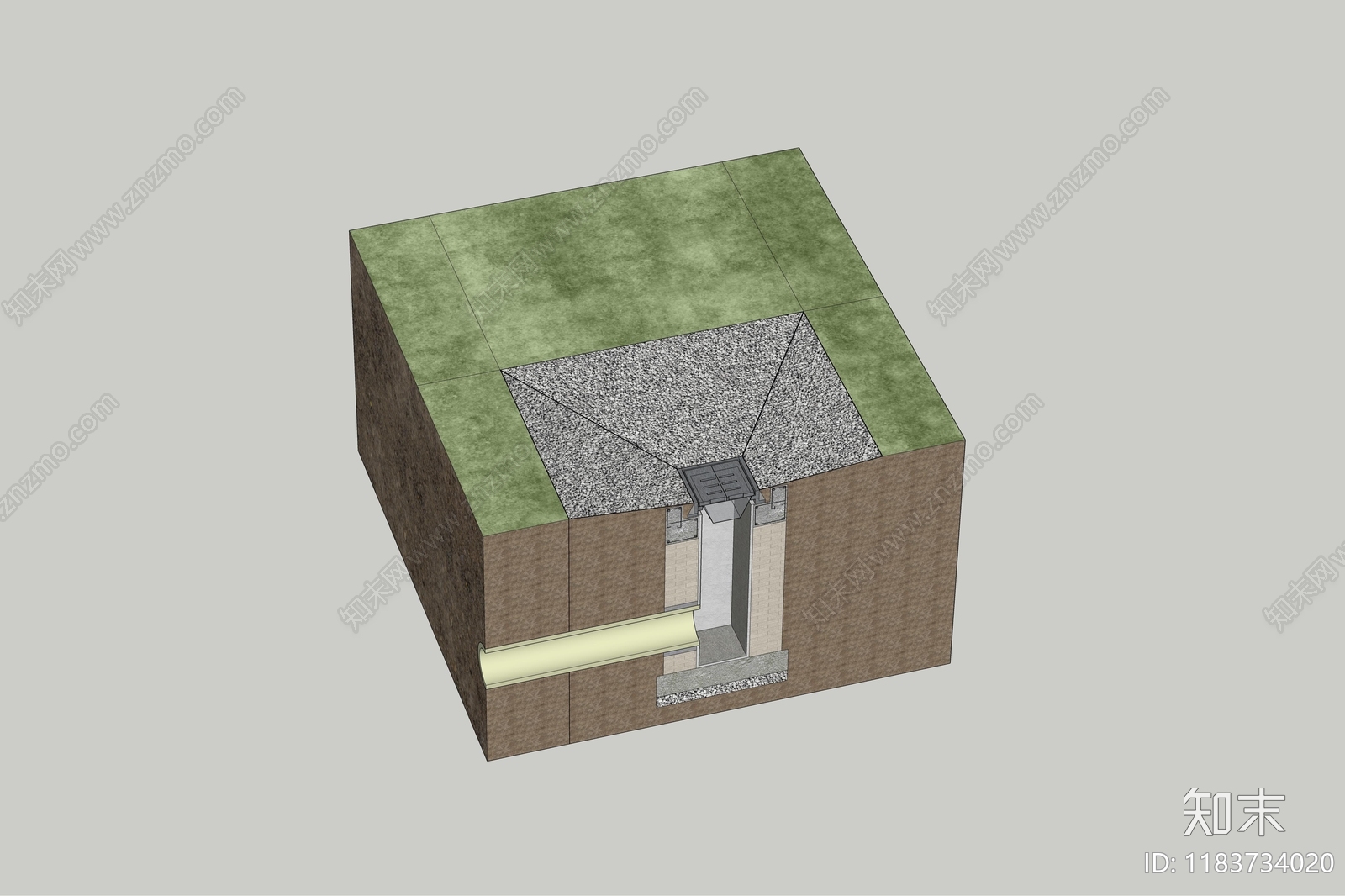 现代滨水景观SU模型下载【ID:1183734020】