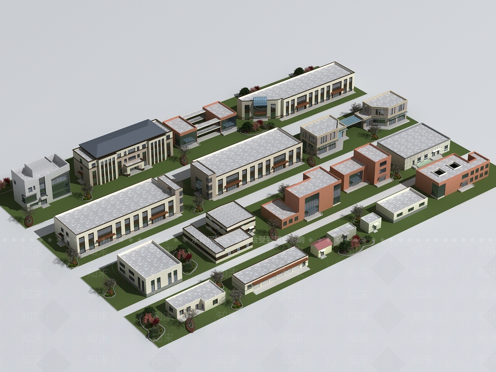 现代办公楼3D模型下载【ID:1183737060】