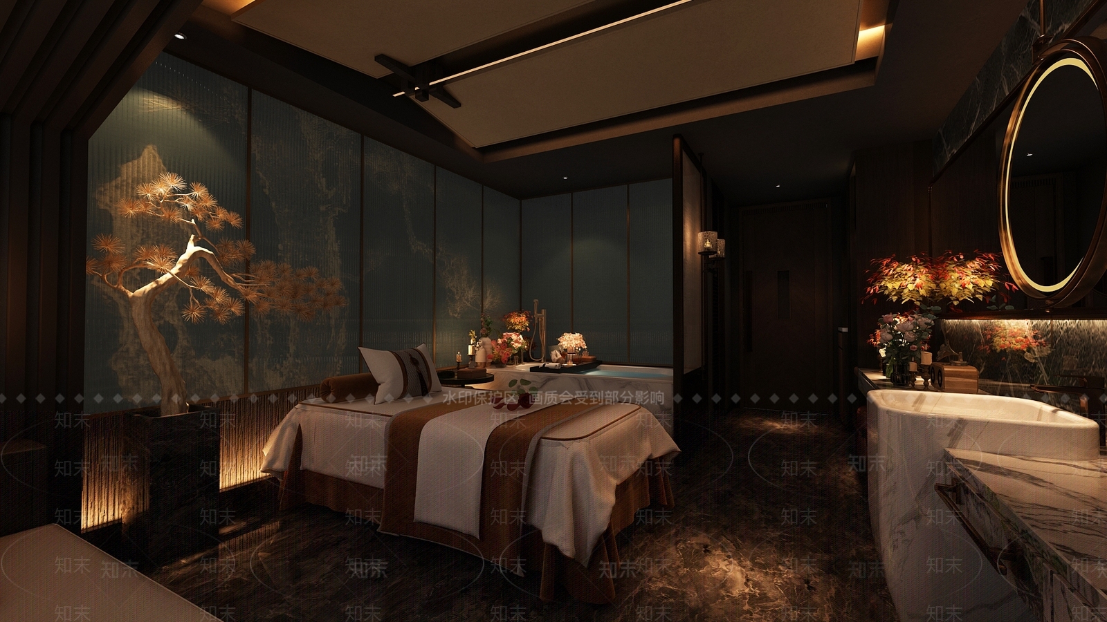 新中式美容院3D模型下载【ID:1183737548】