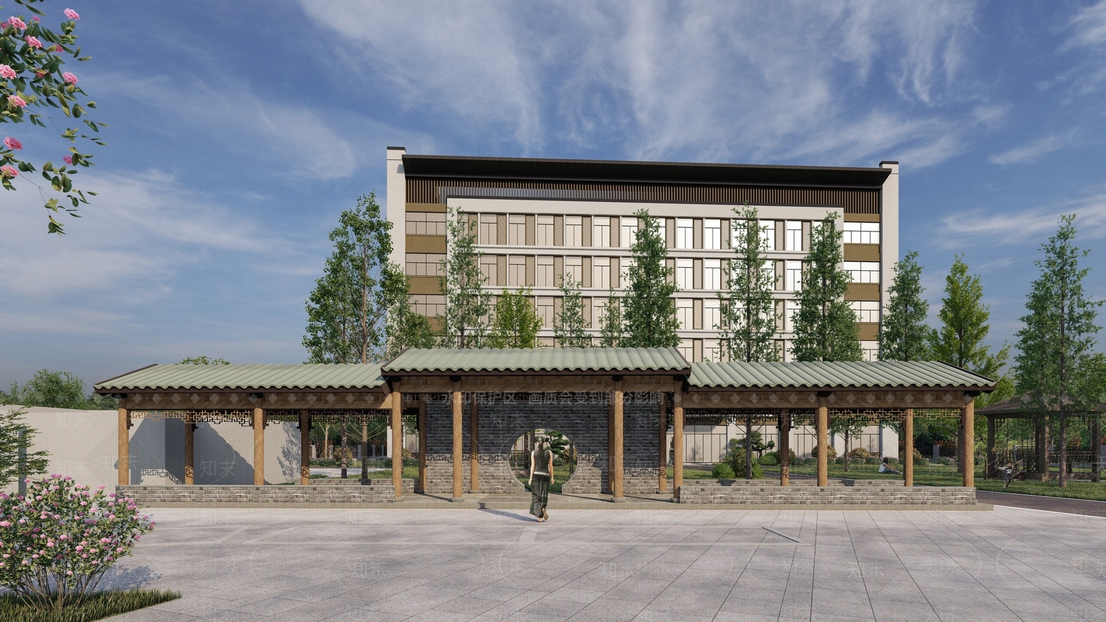 新中式其他公共建筑SU模型下载【ID:1183740253】