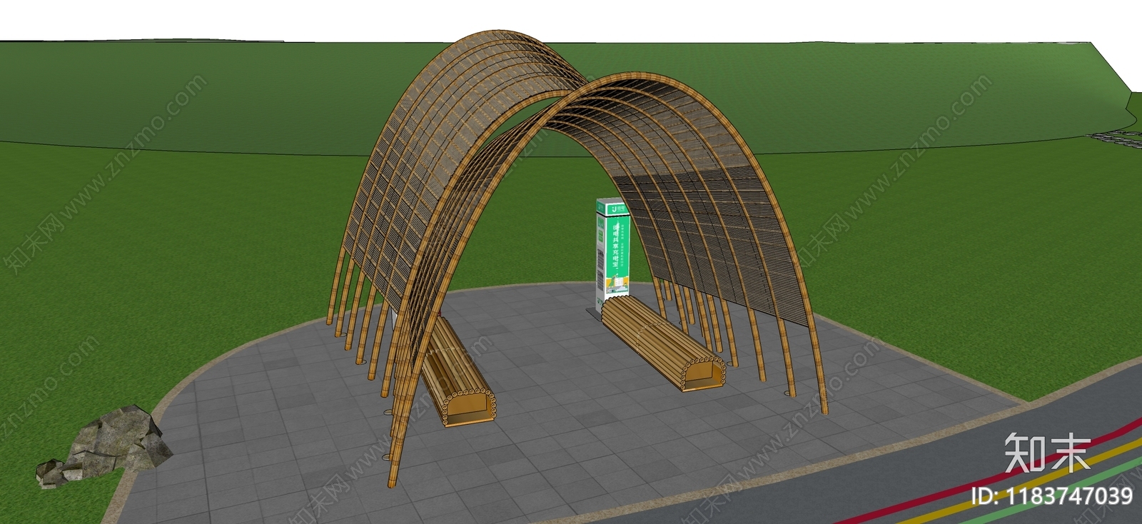 现代新中式其他公共建筑SU模型下载【ID:1183747039】