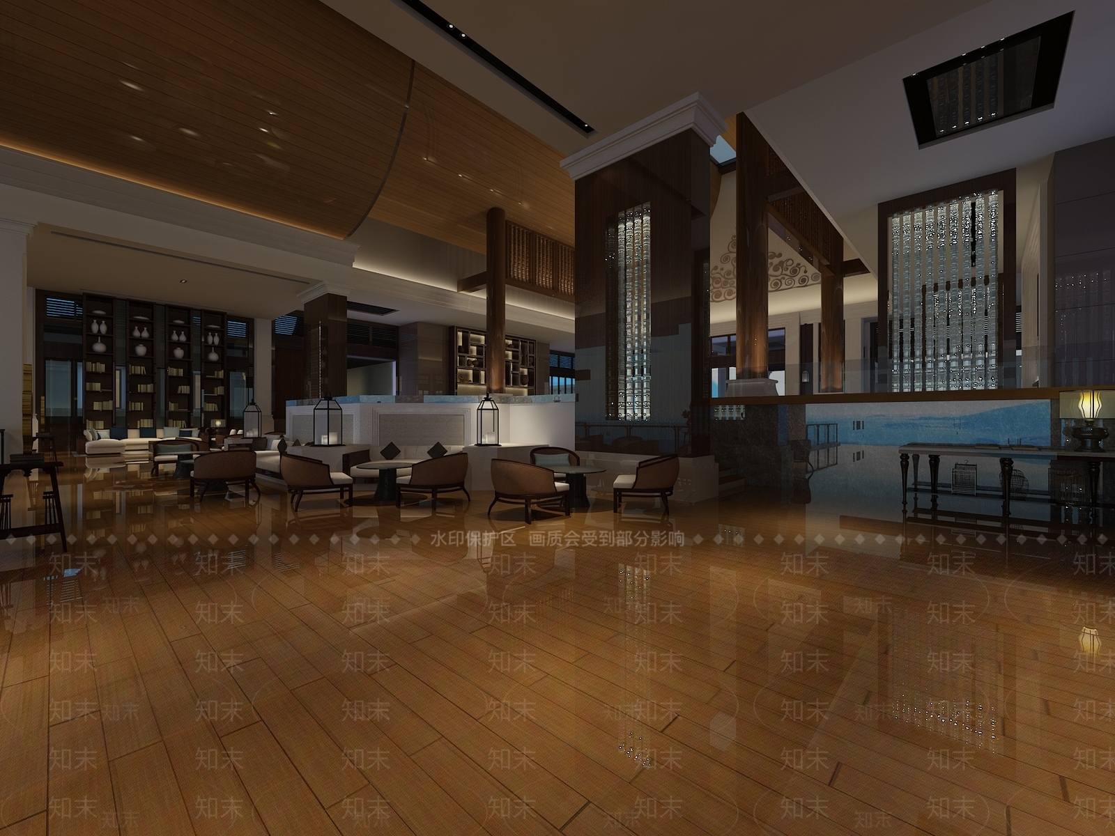 新中式售楼处3D模型下载【ID:1183748921】