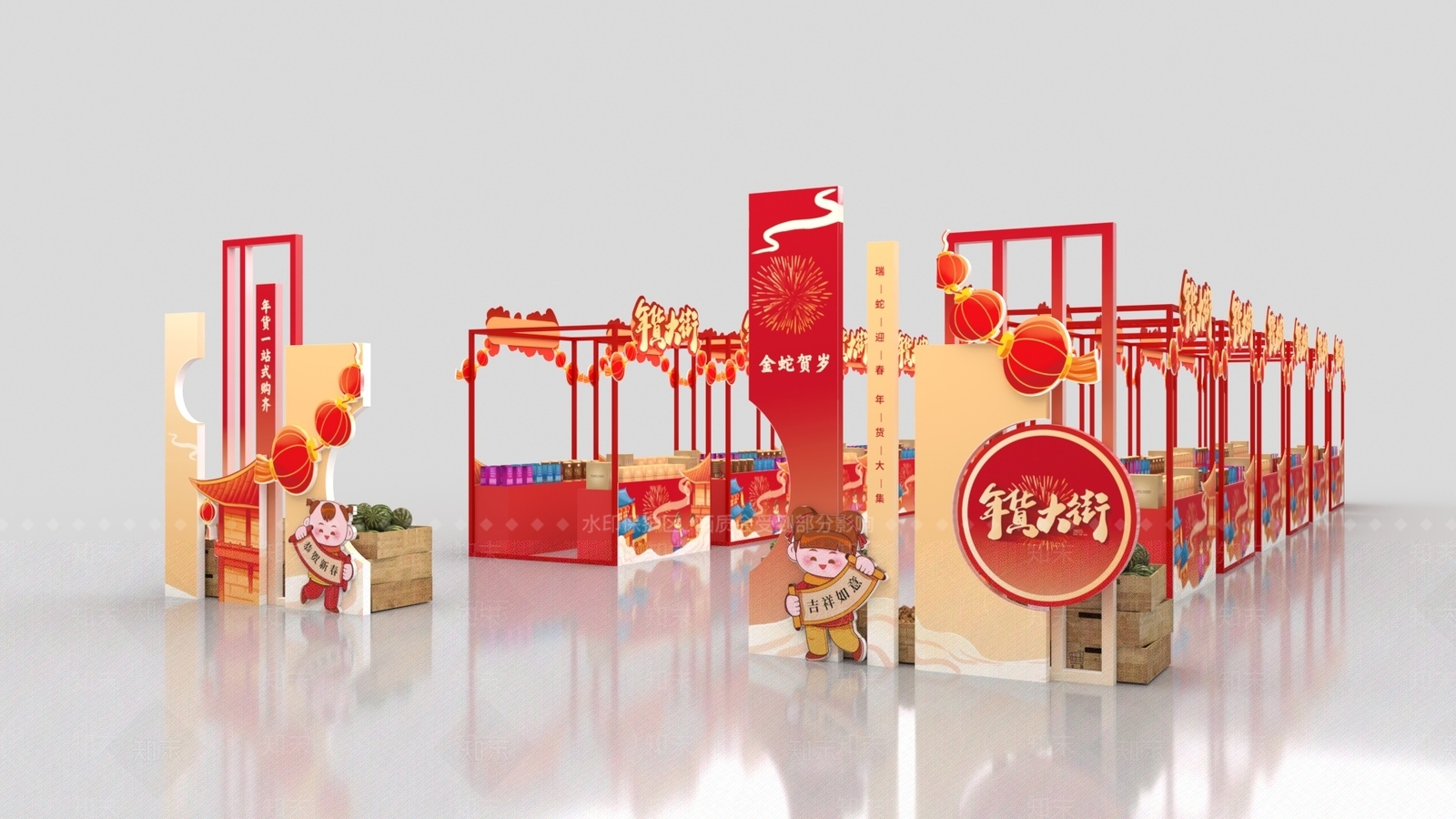 现代中式美陈3D模型下载【ID:1183755457】