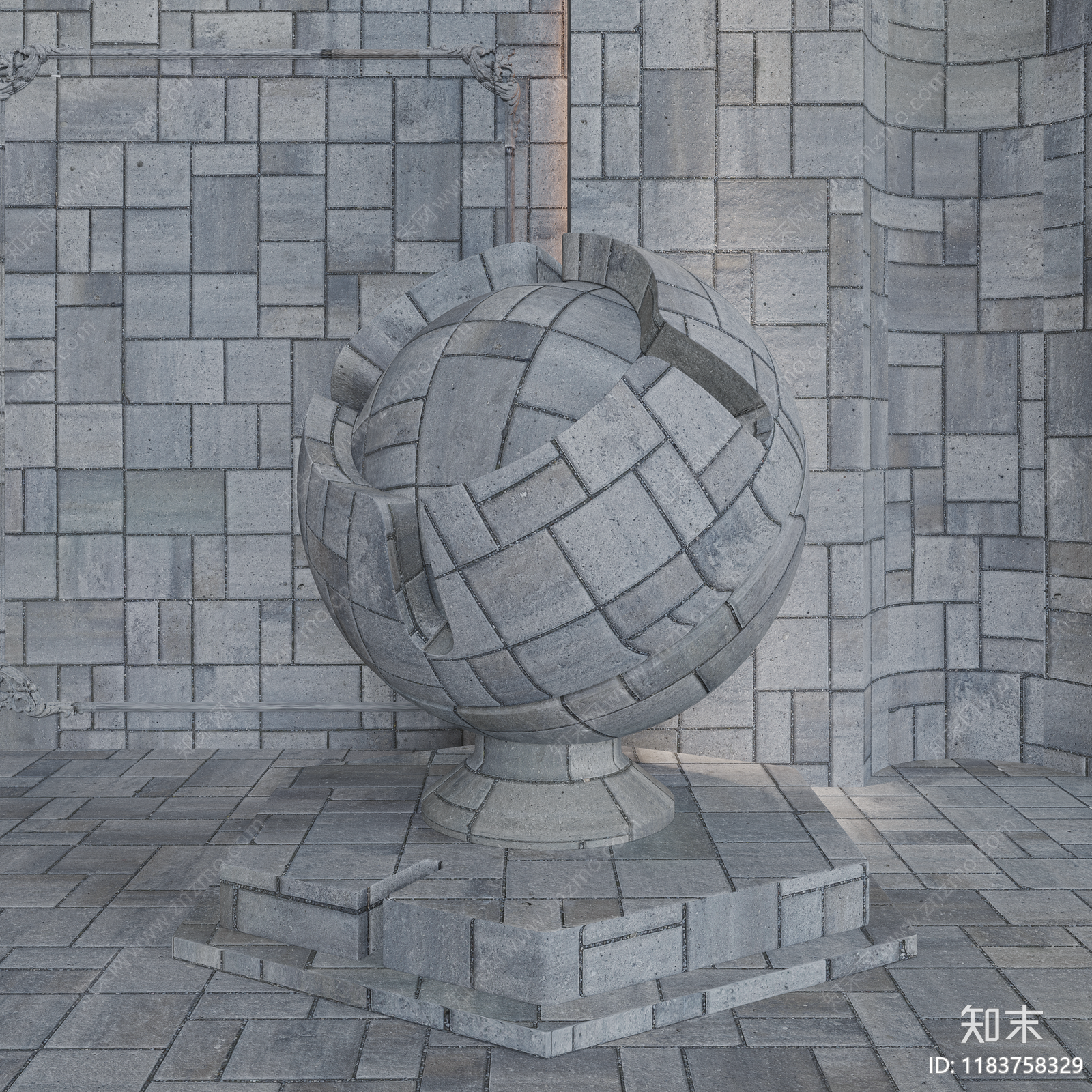广场砖贴图下载【ID:1183758329】