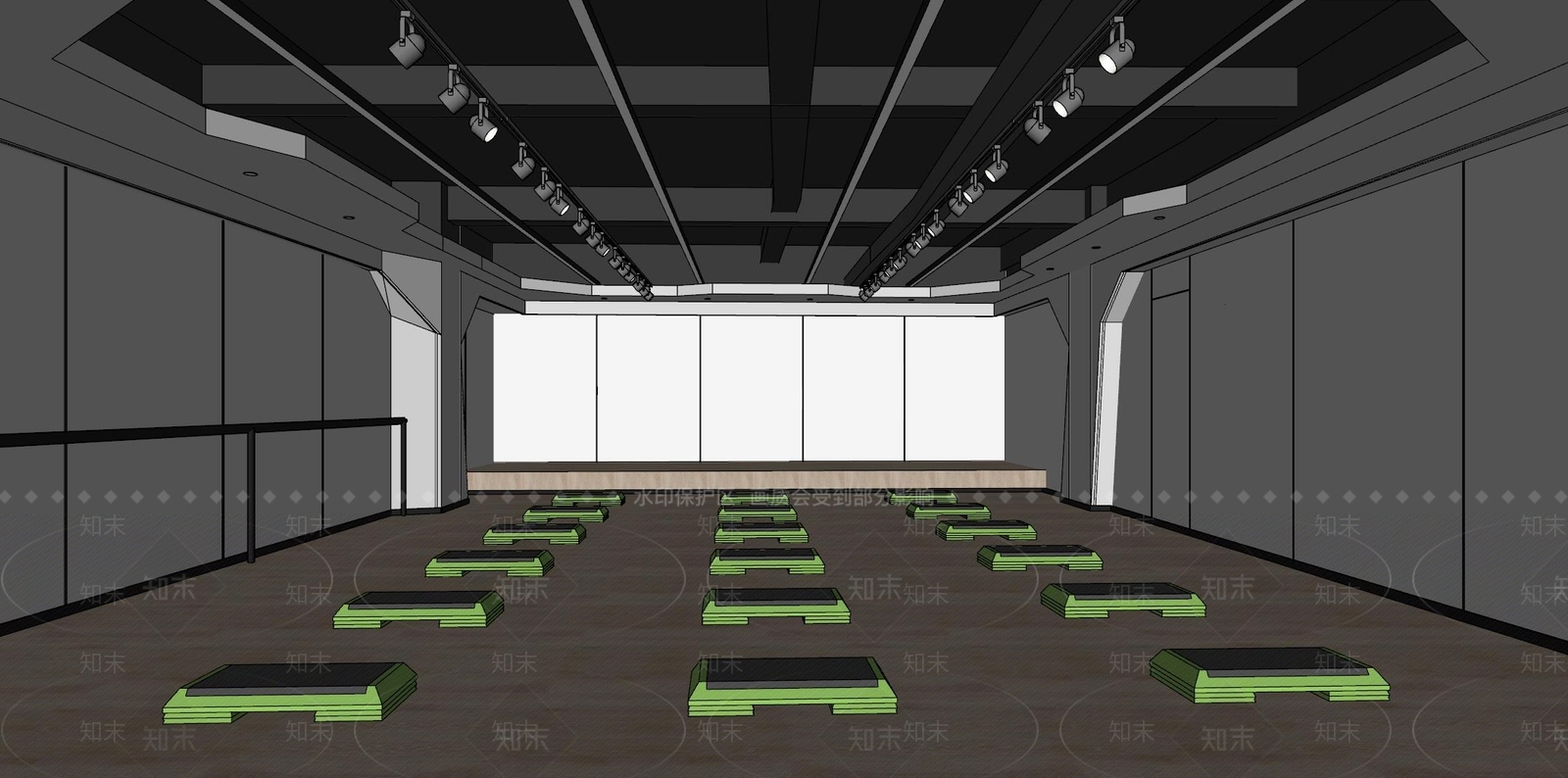 现代健身房SU模型下载【ID:1183761692】