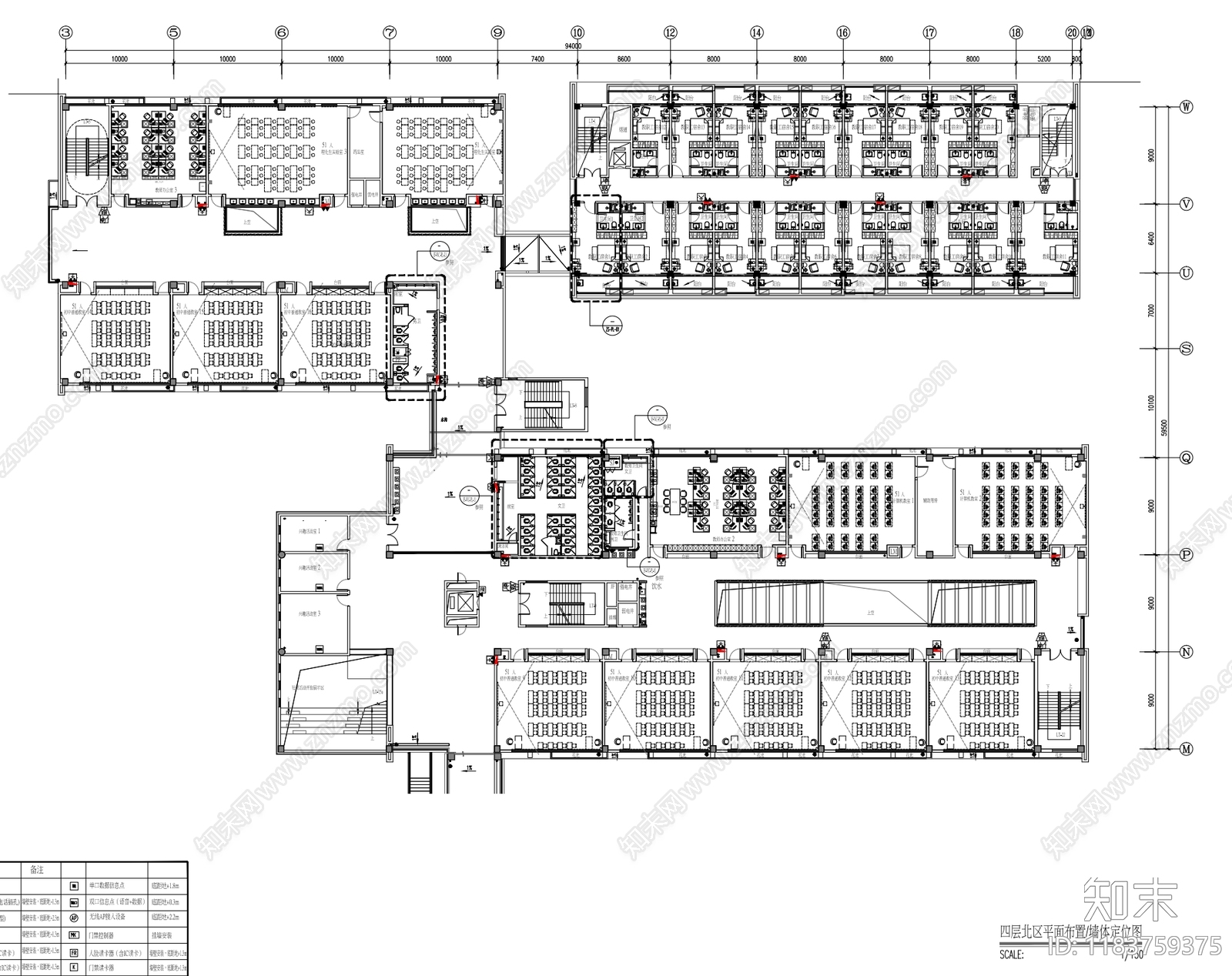 现代学校cad施工图下载【ID:1183759375】