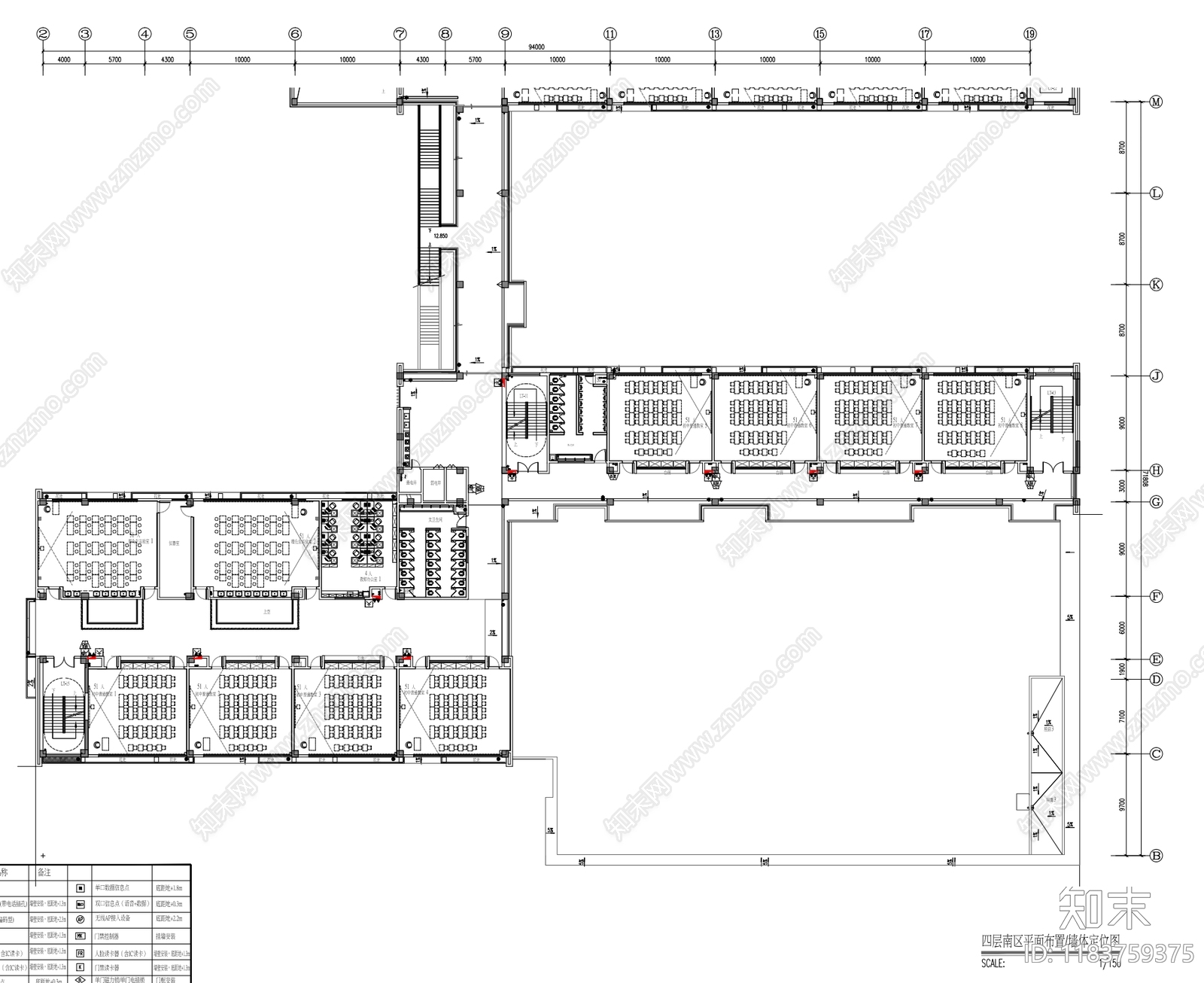 现代学校cad施工图下载【ID:1183759375】