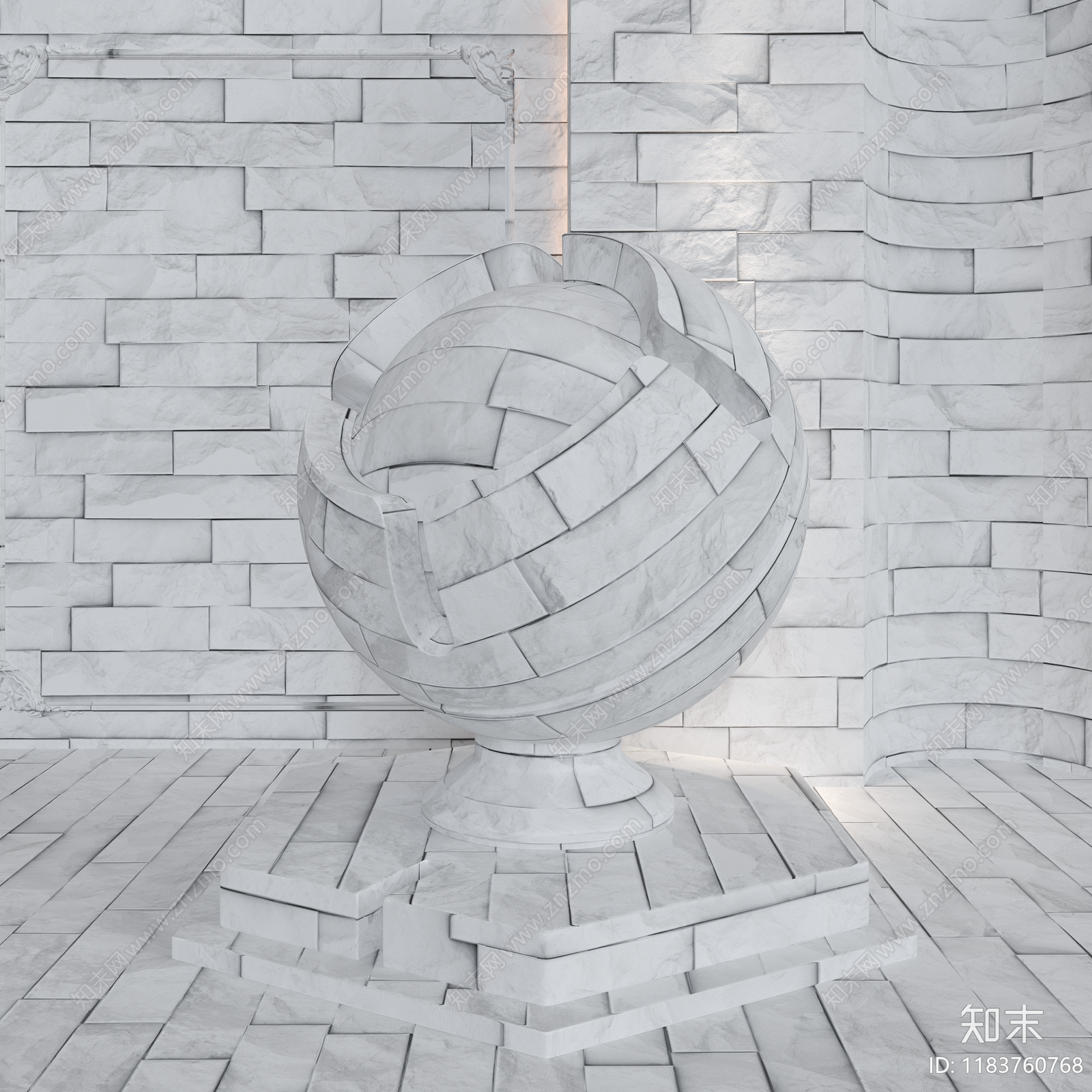 白色文化石贴图下载【ID:1183760768】