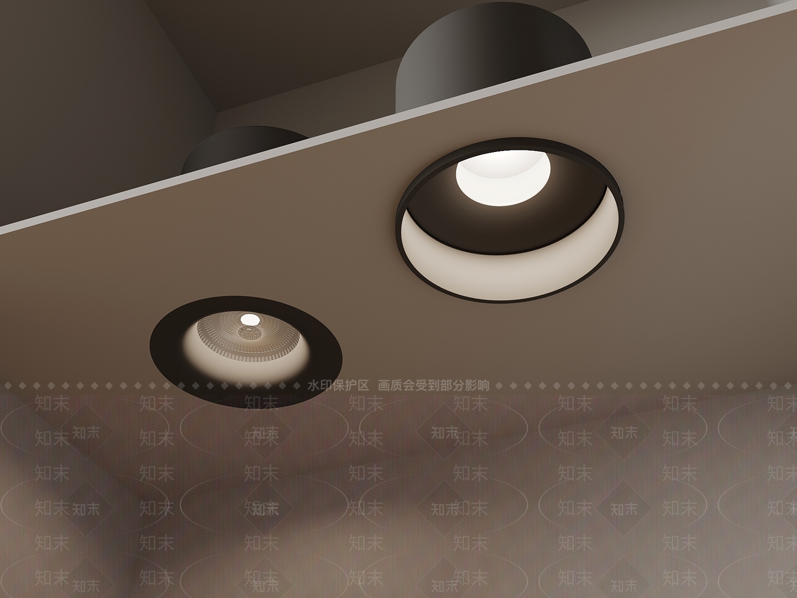 现代筒灯3D模型下载【ID:1183765367】