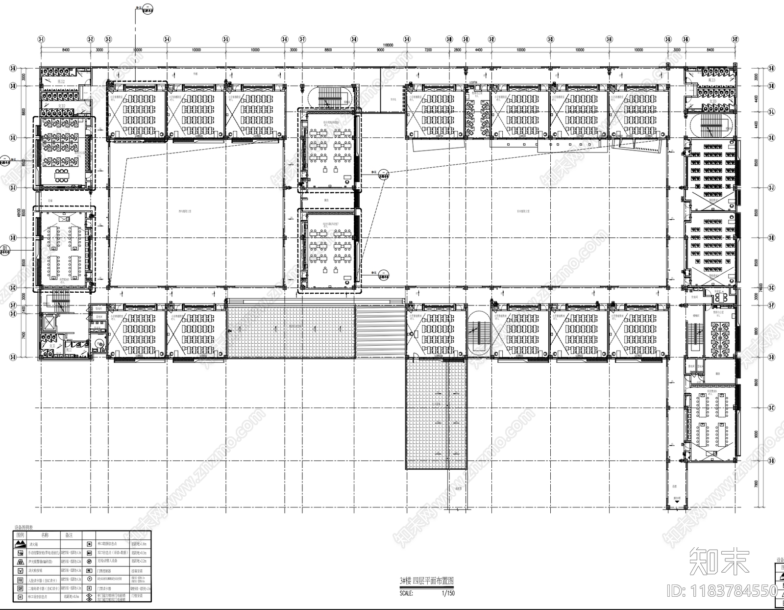 现代学校cad施工图下载【ID:1183784550】