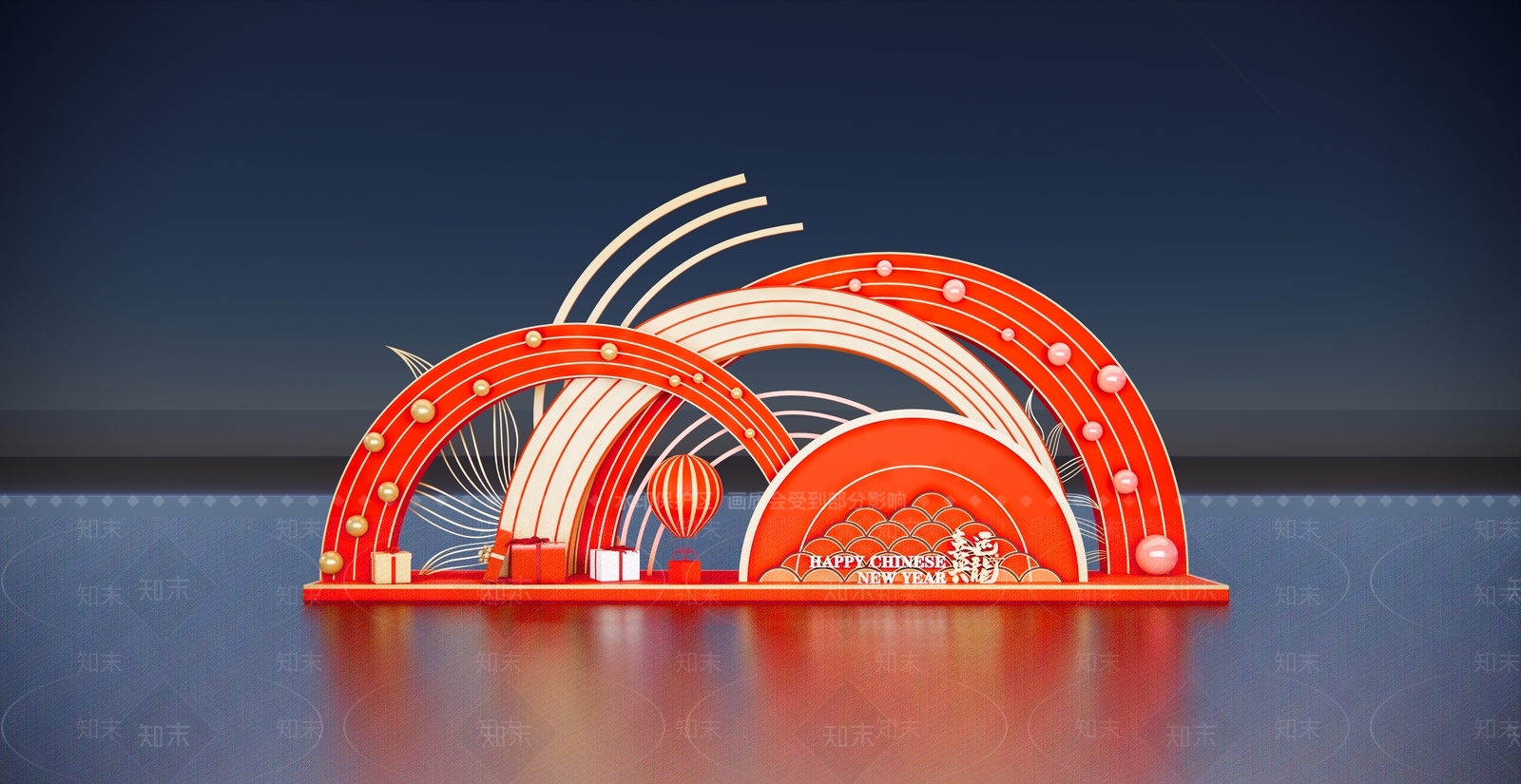 新中式美陈3D模型下载【ID:1183791558】