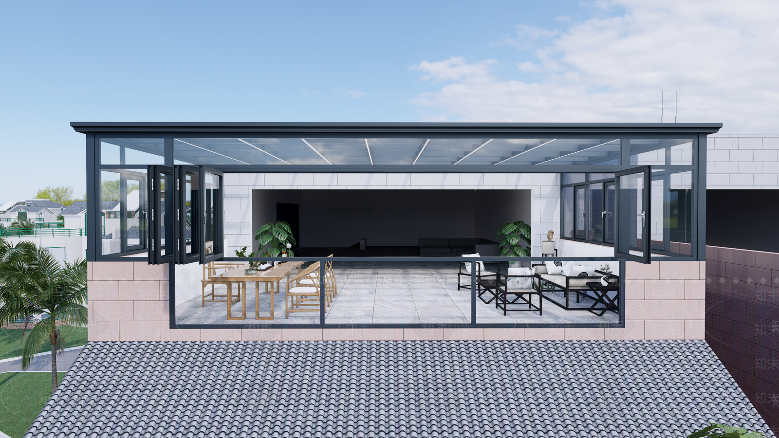 现代小公建SU模型下载【ID:1183793385】
